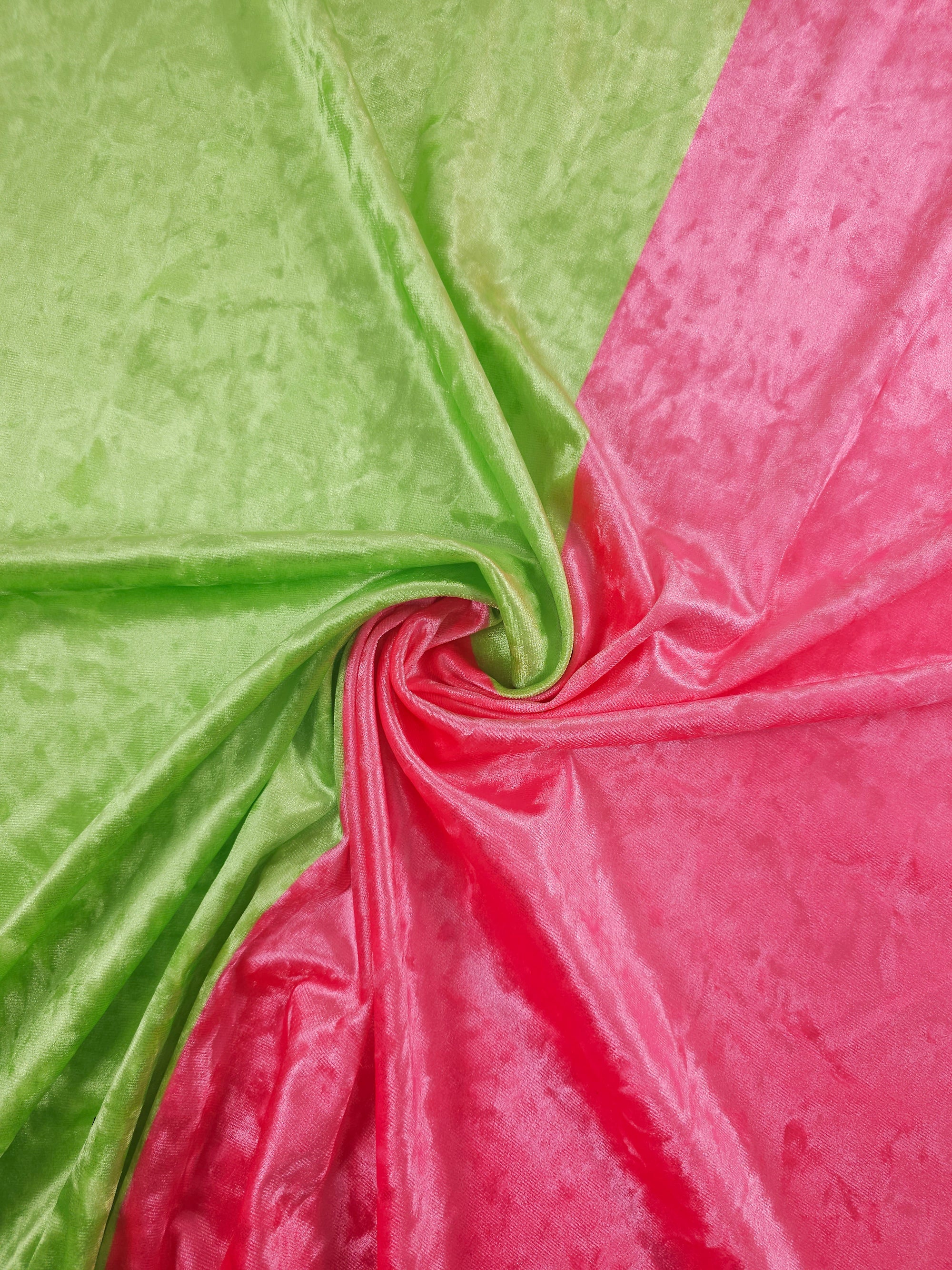 Lime/Pink Twin Block Crushed Velvet Jersey