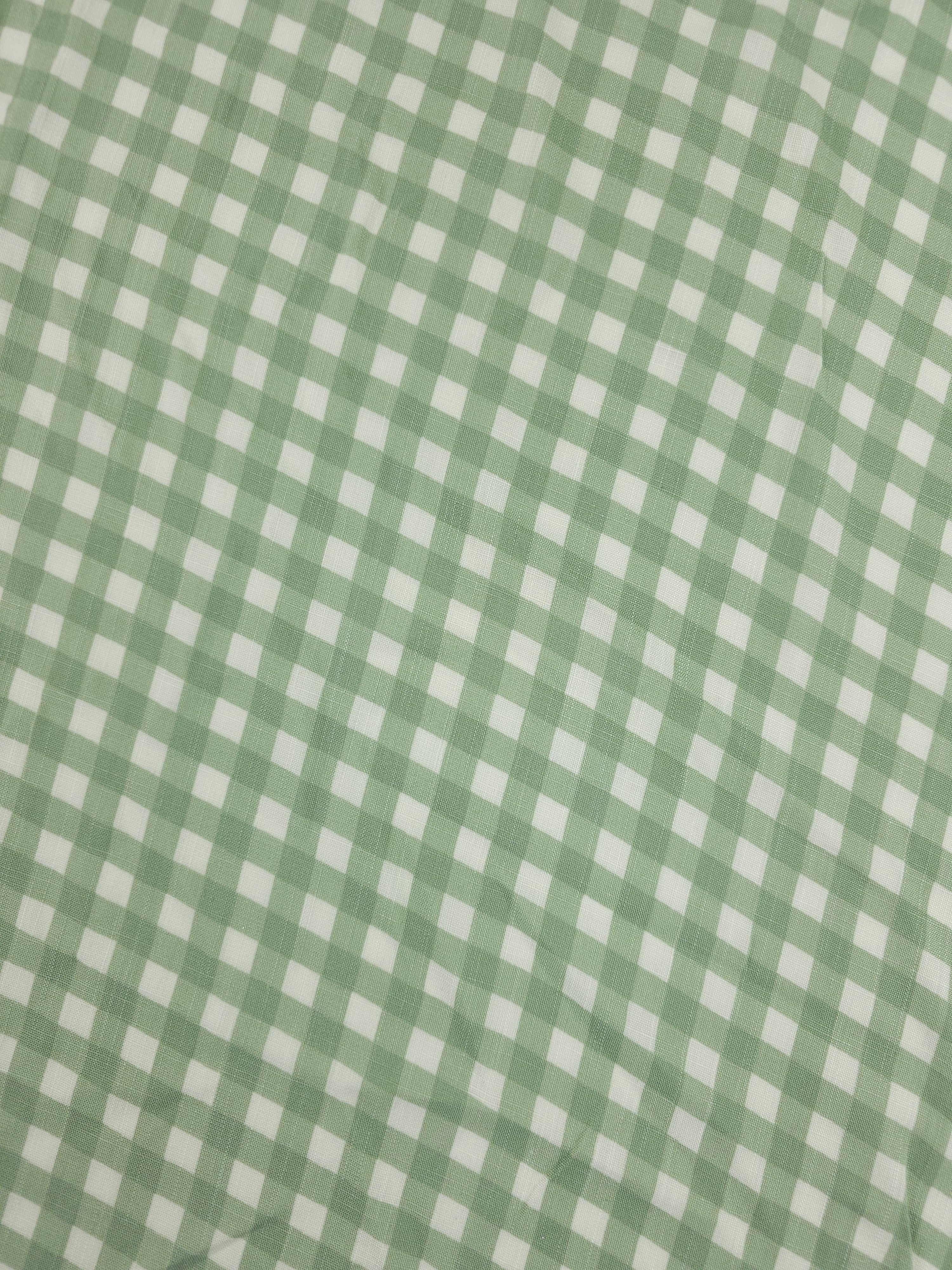Sage Gingham Viscose