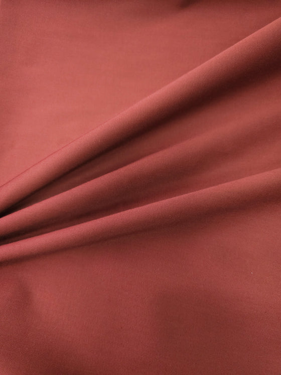 Deep Terracotta Brushed Cotton Tencel