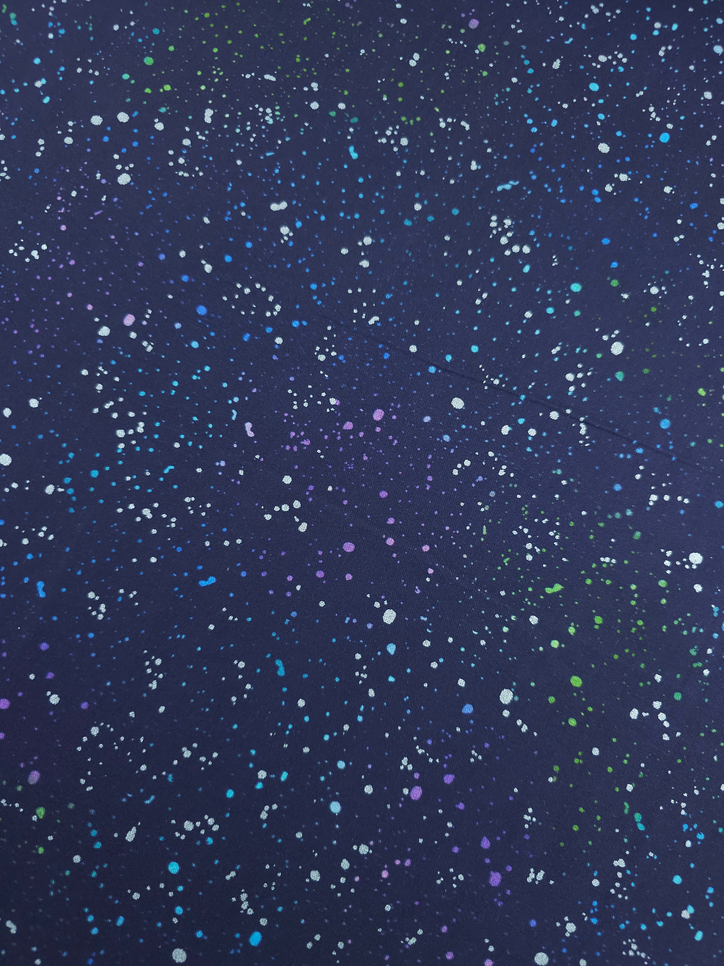 Navy/Multi Speckle 100% Cotton - Benartex