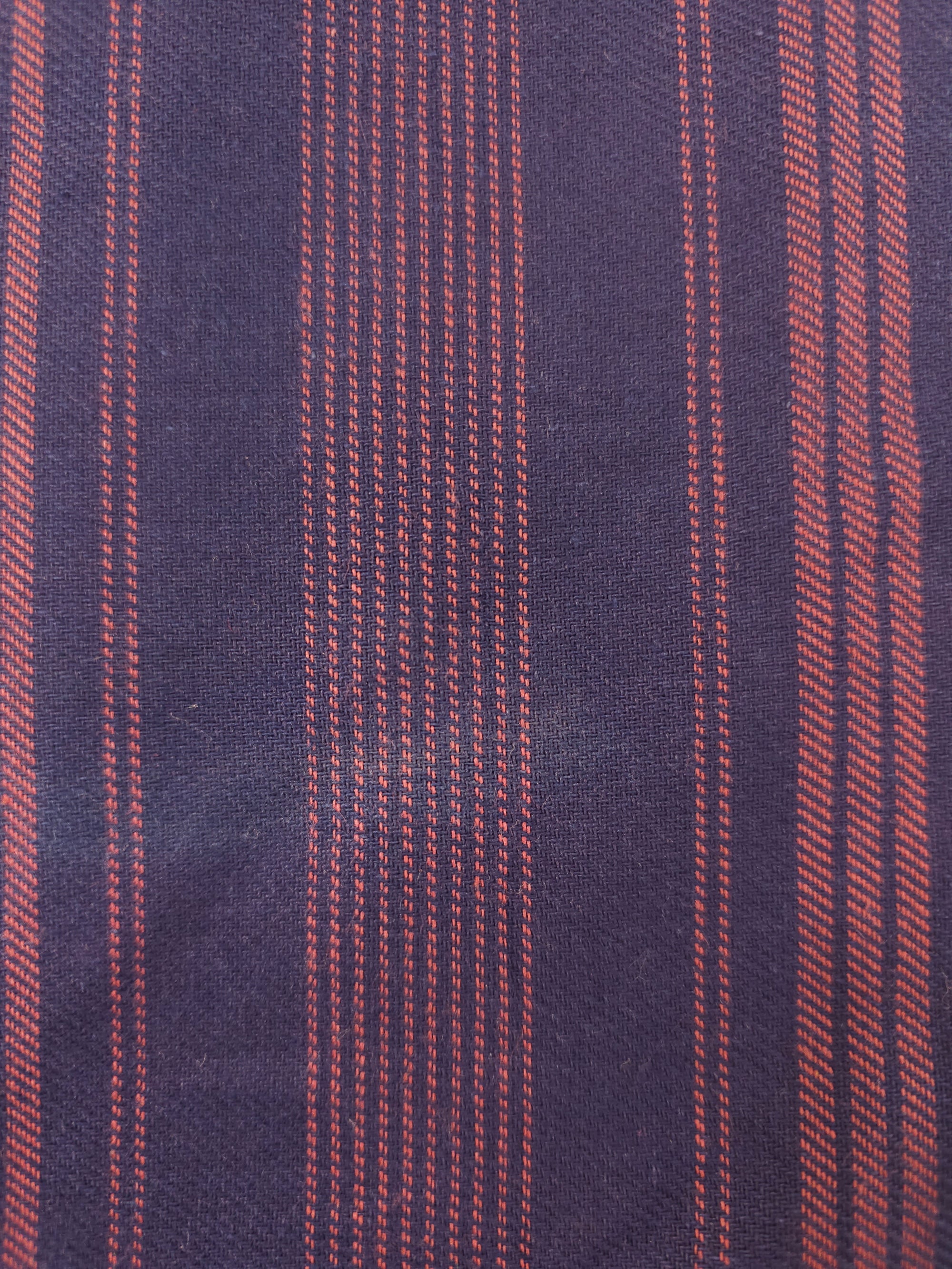 Navy dashed lines cotton- 1.9m piece