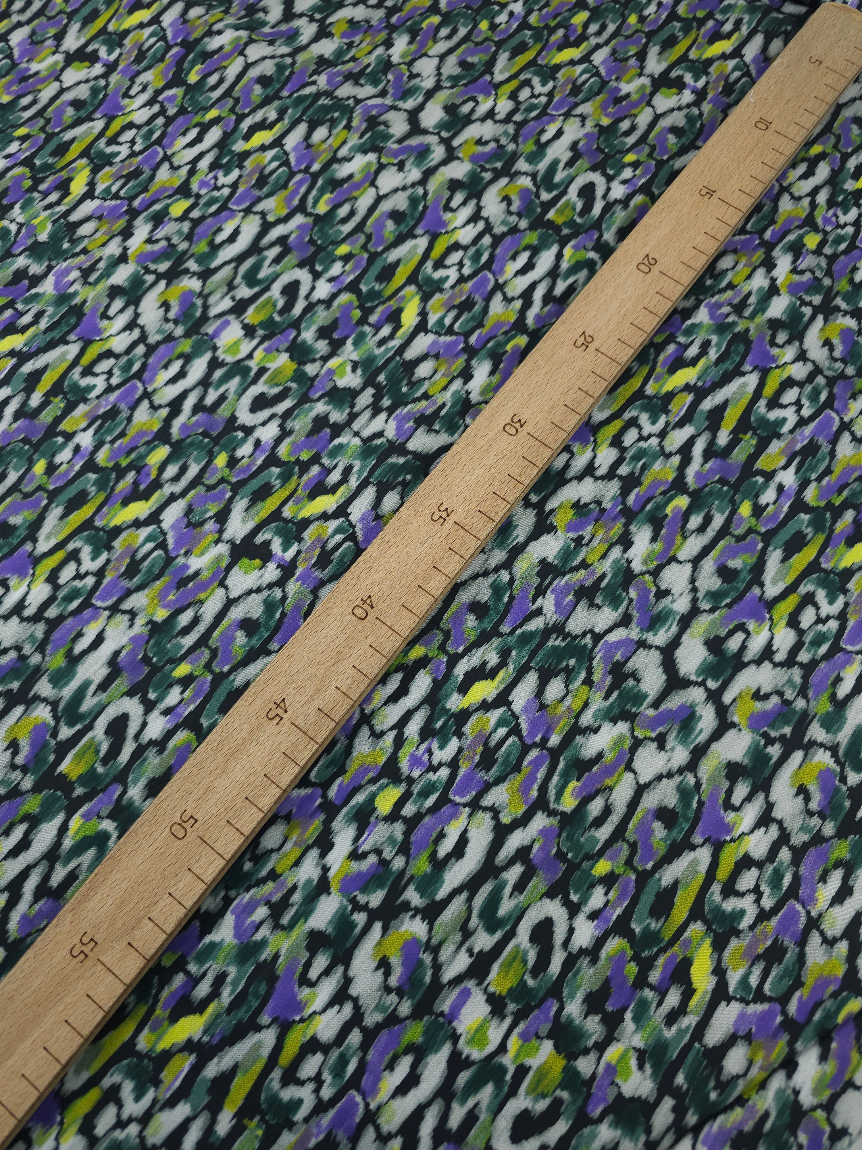 Purple/Green Abstract Buzz Cotton Sateen 57"