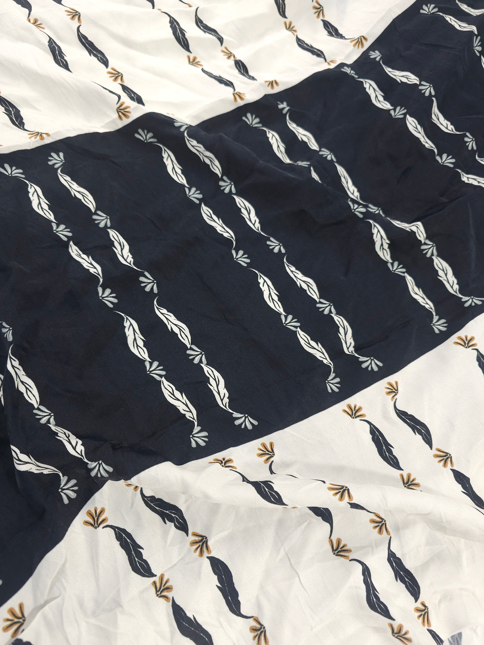 Wide striped Viscose Satin- 2m piece