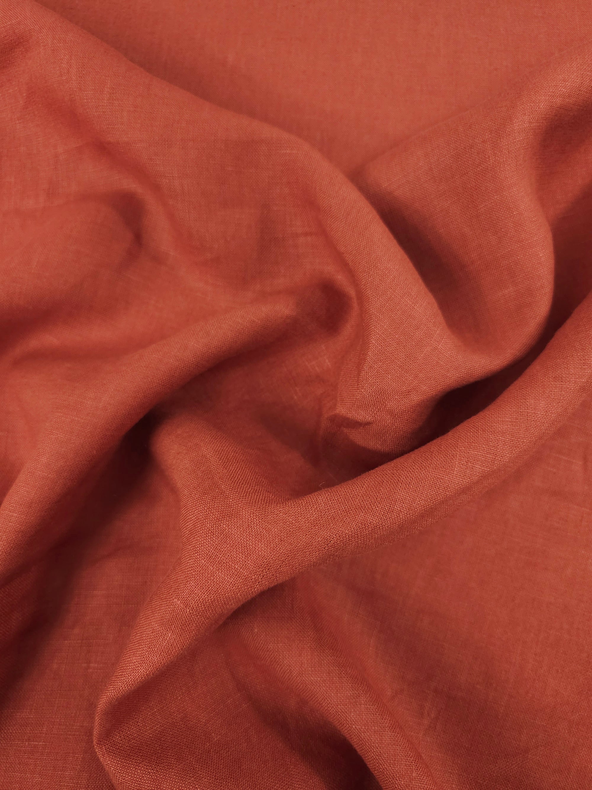Rustic Orange 100% Linen