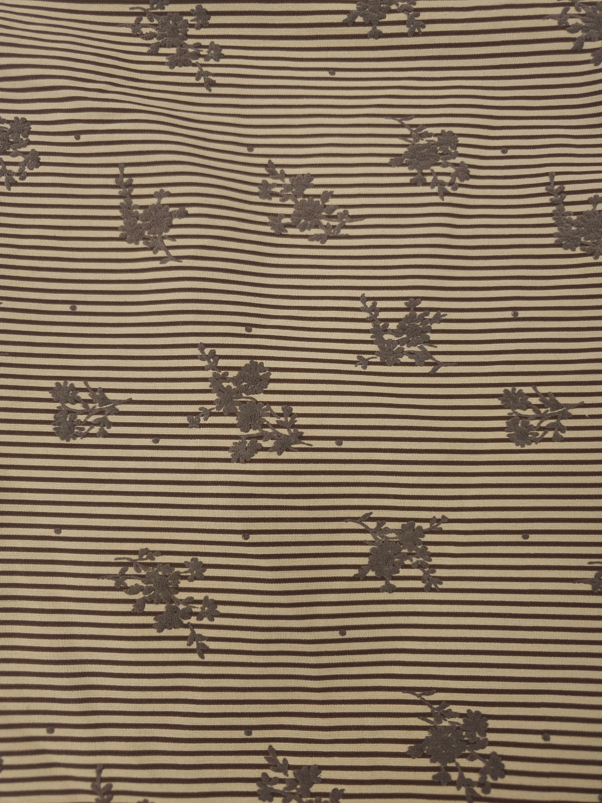 Textured brown floral Cotton- 3.2m piece