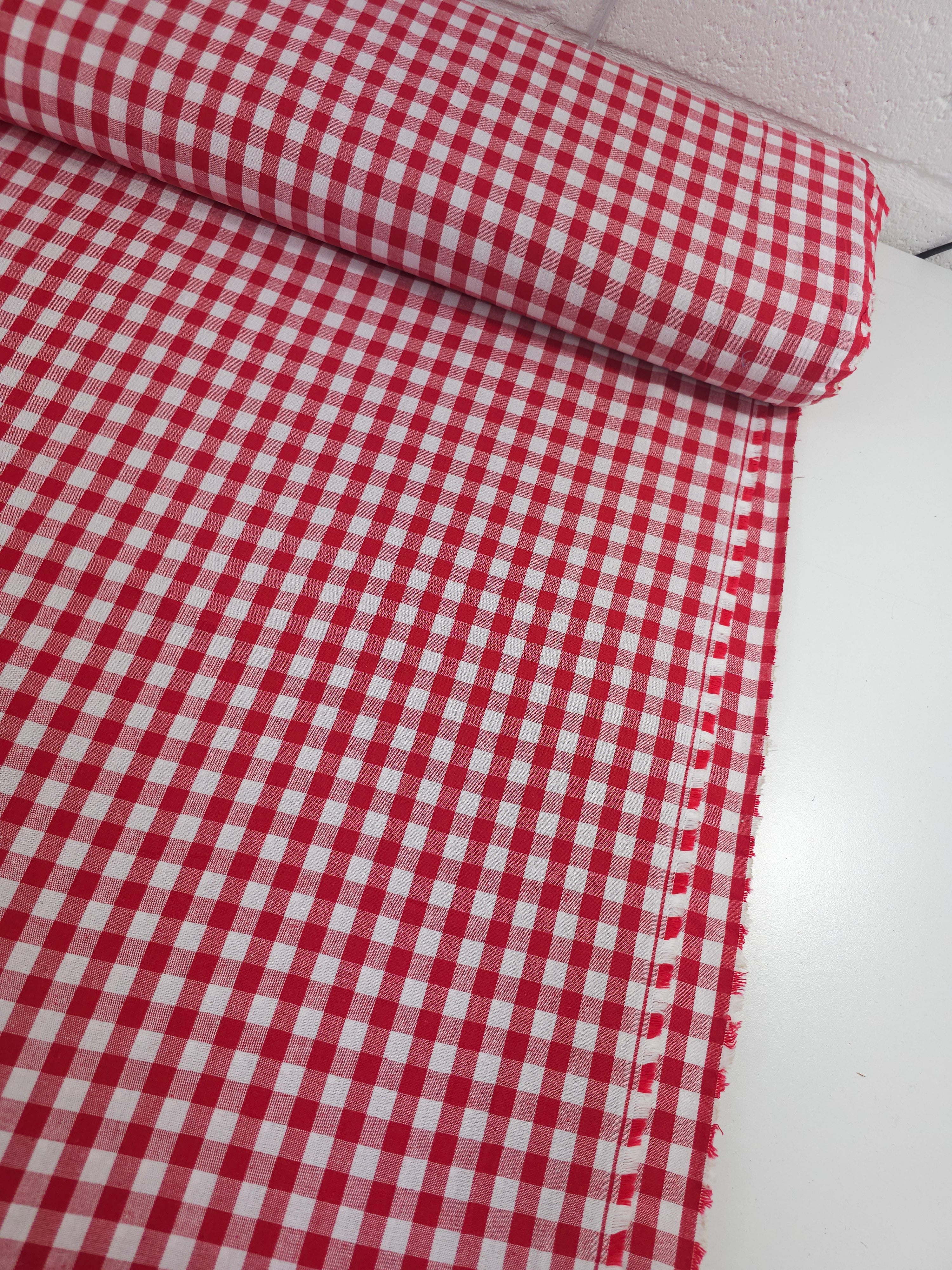 Red Gingham 100% Cotton