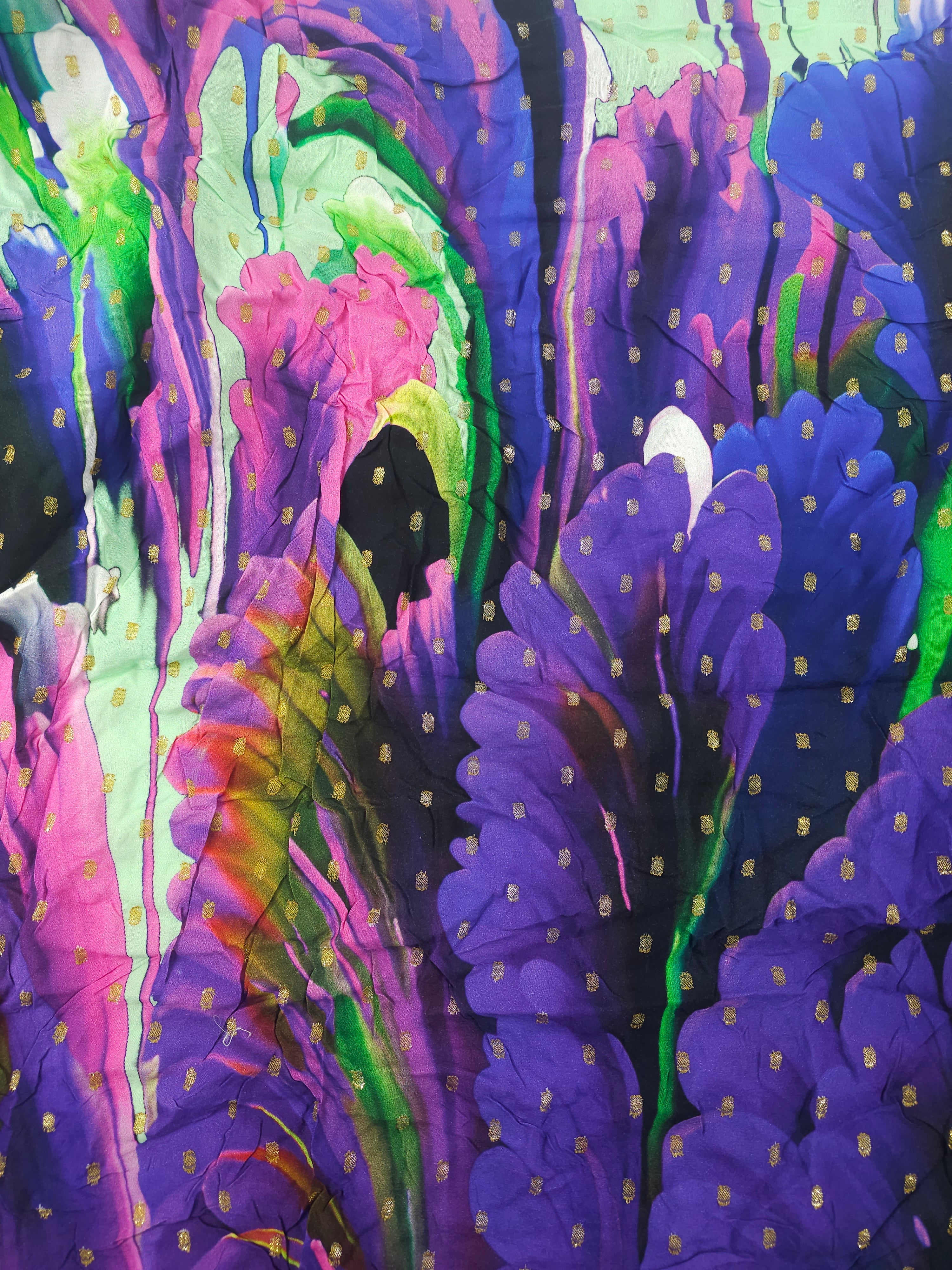 Bright dashed flower Viscose- 1.3m piece