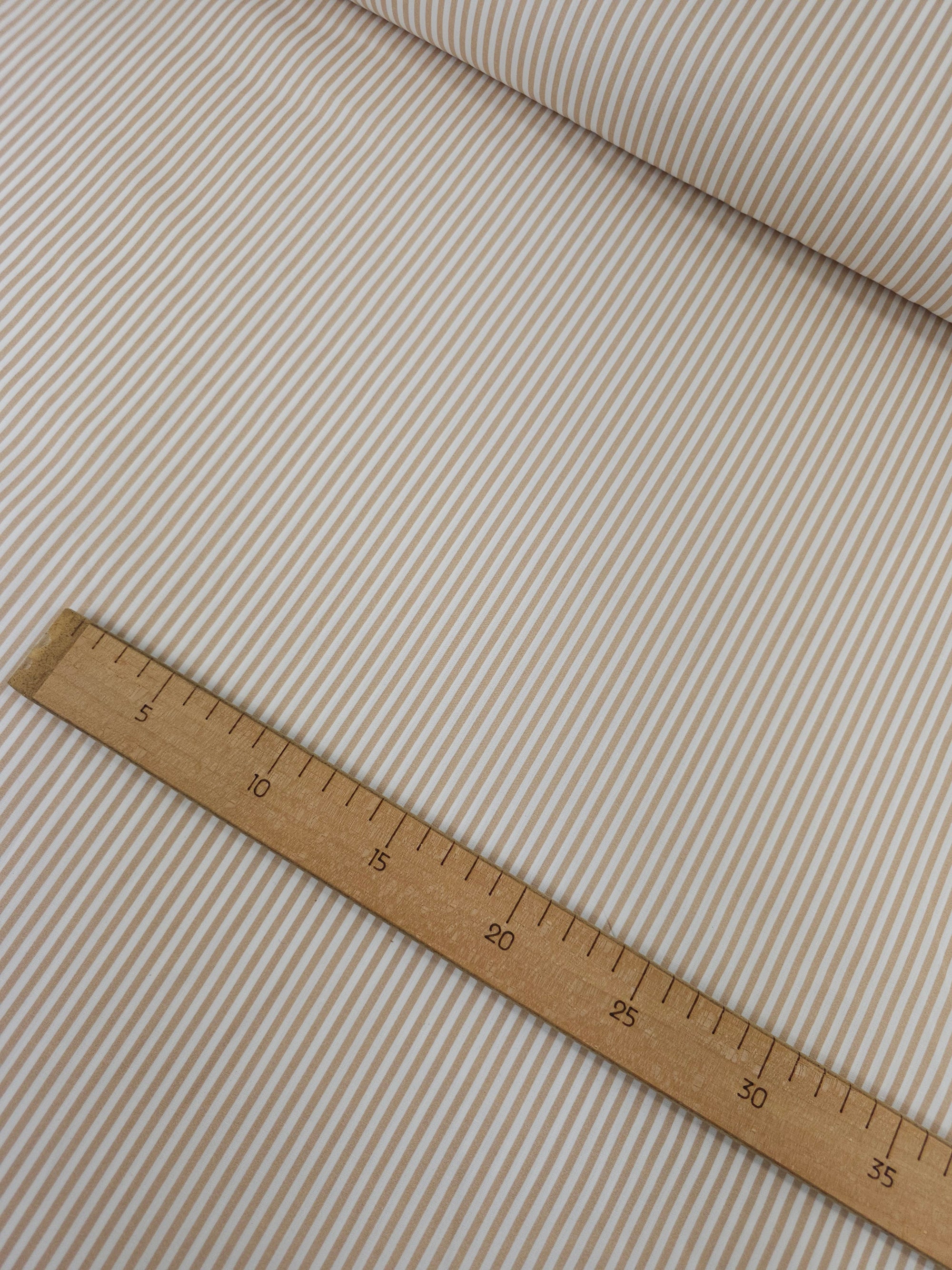Beige Stripe 100% Cotton 105" *EXTRA WIDE*