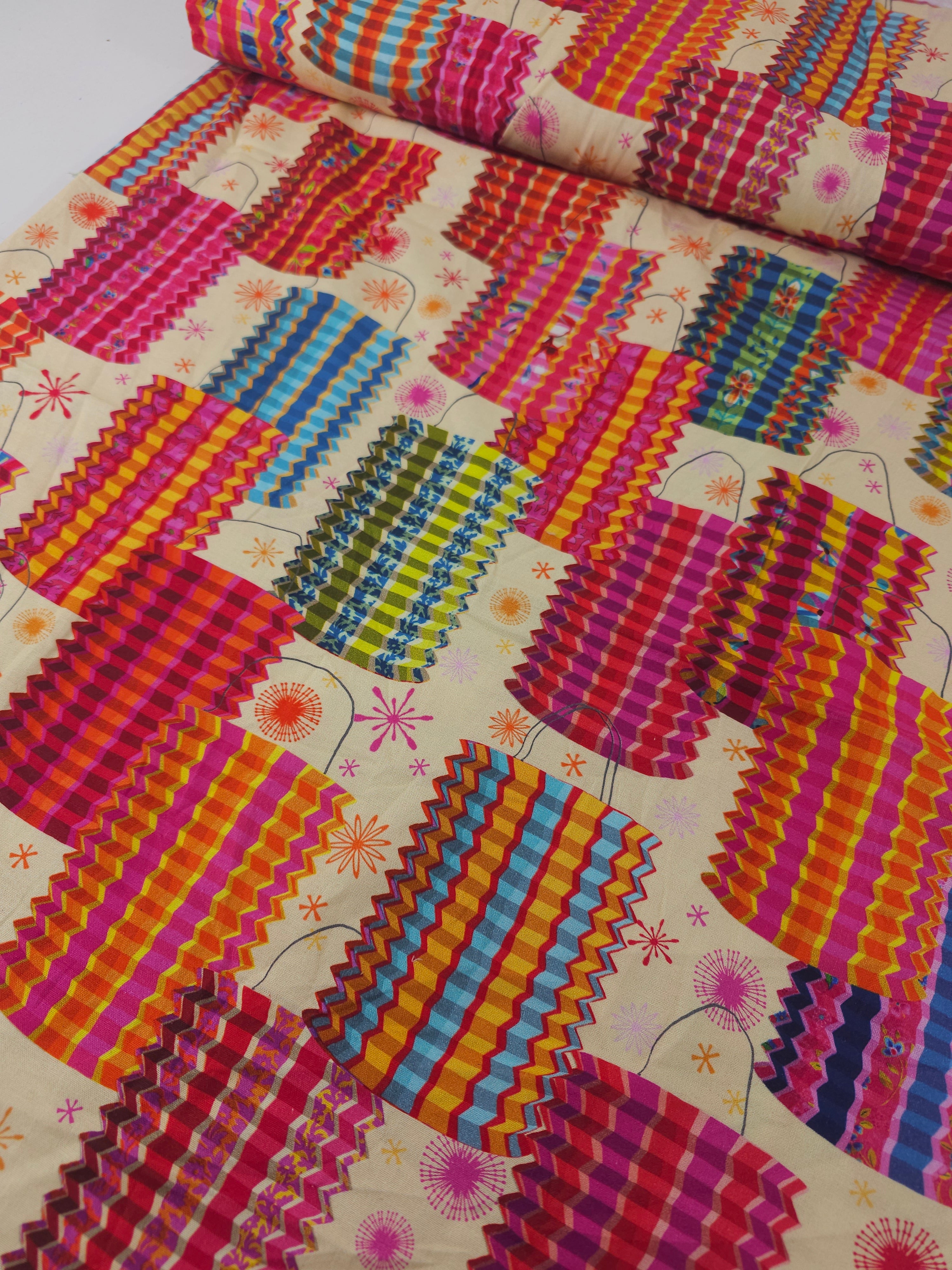 Paper ZigZag Lantern Festival 100% Cotton - Odile Bailloeul