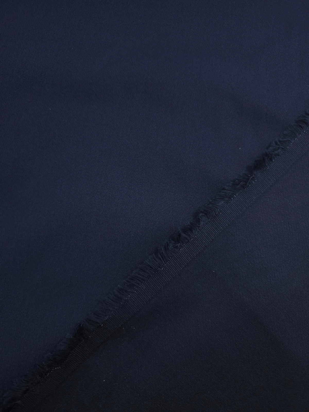 Midnight Navy Brushed Cotton Twill