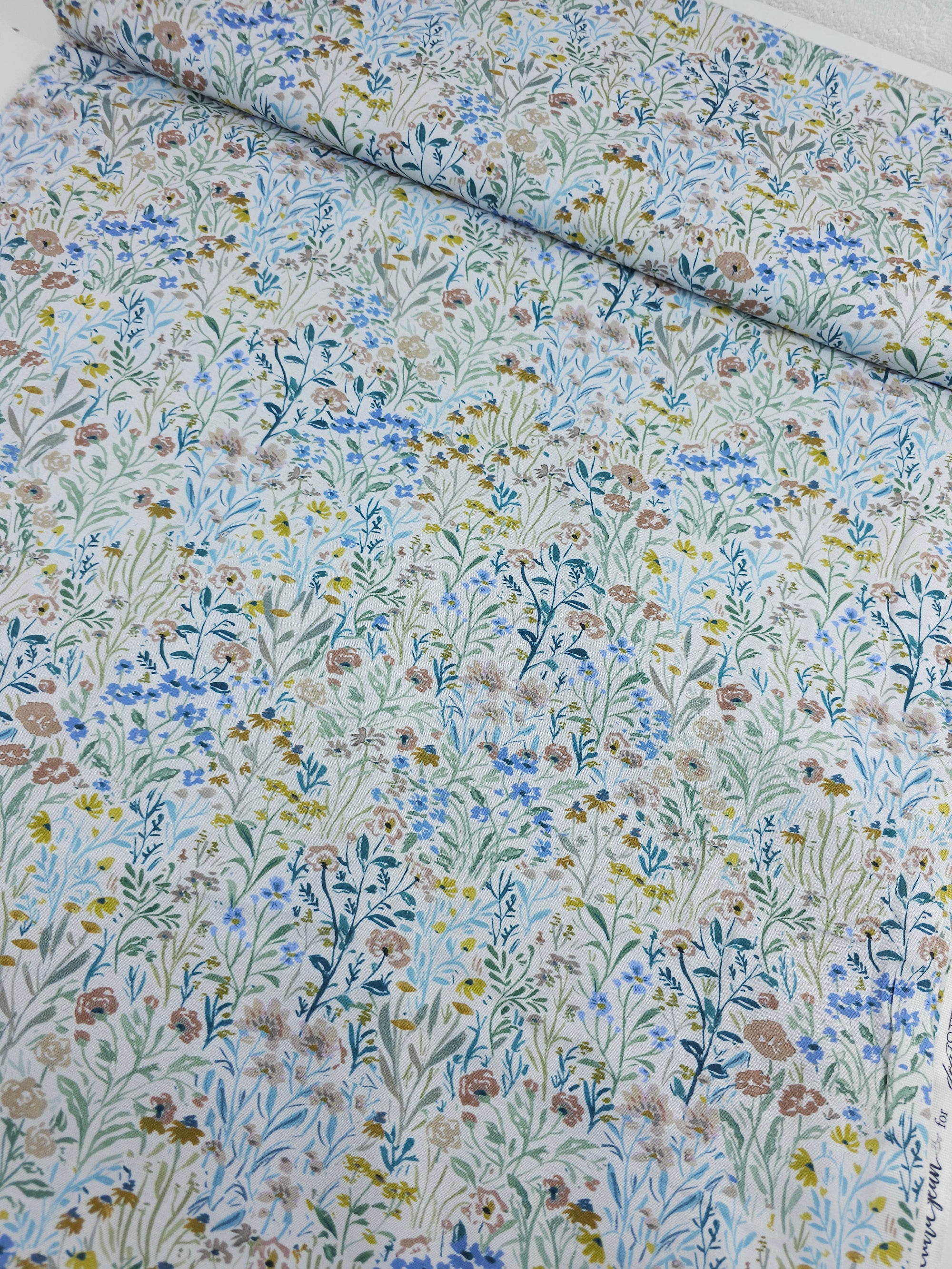 Muted Floral Meadow 100% Cotton