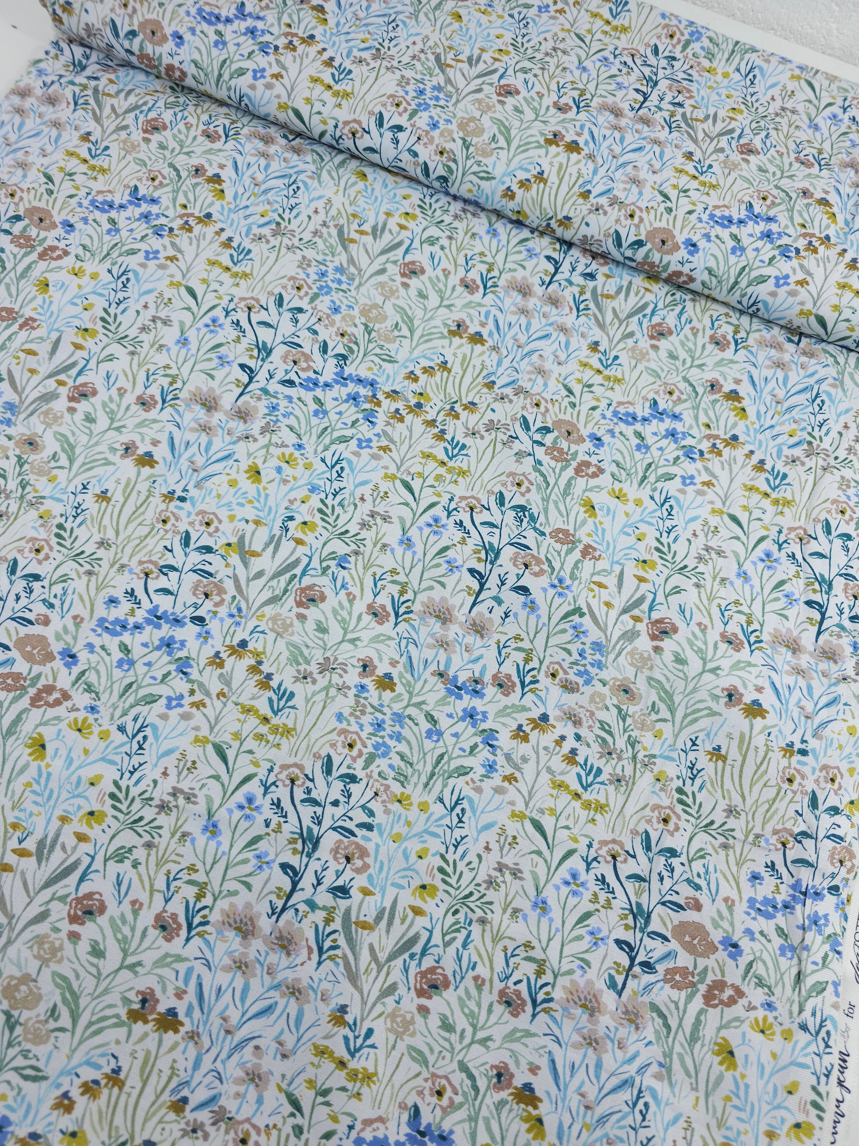 Muted Floral Meadow 100% Cotton