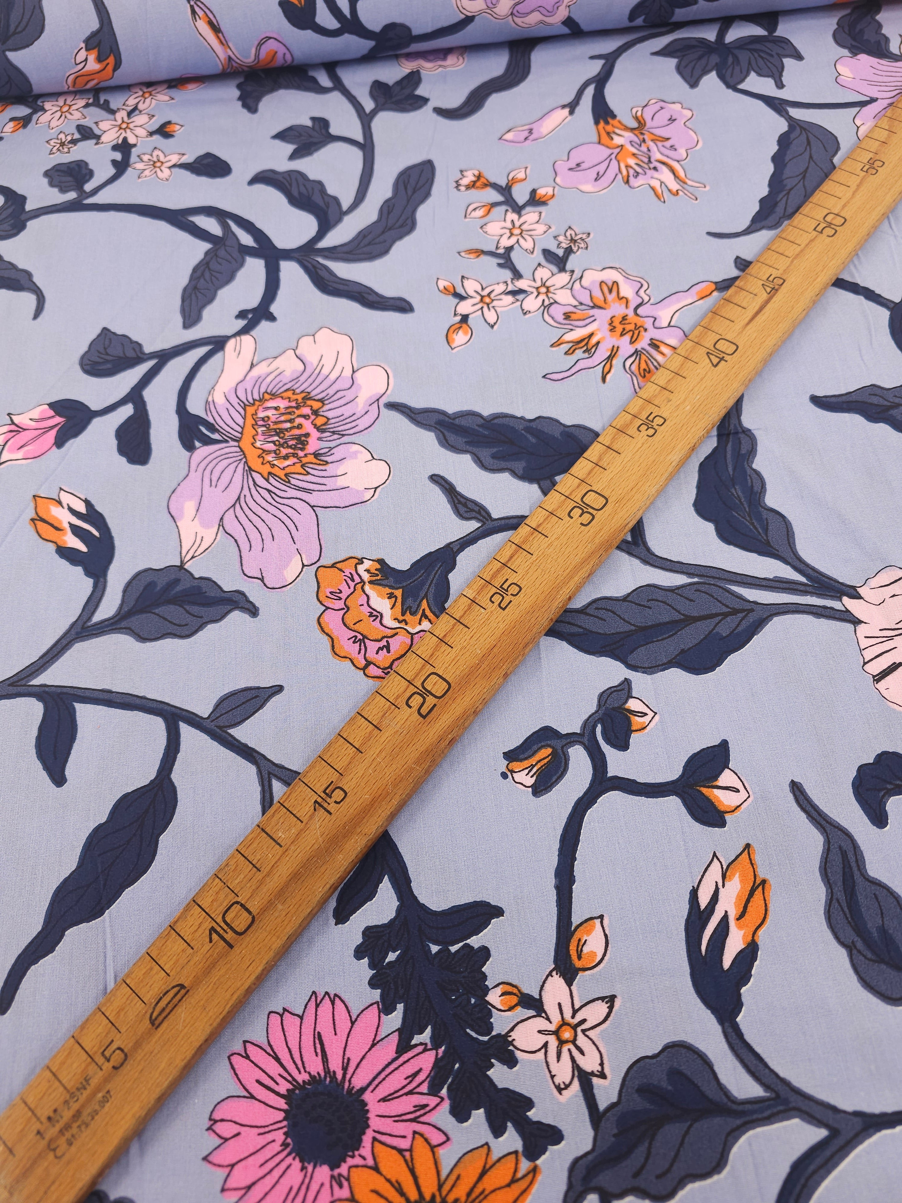 Lavender Floral Vine 100% Cotton 116" - Urban Outfitters *EXTRA WIDE*