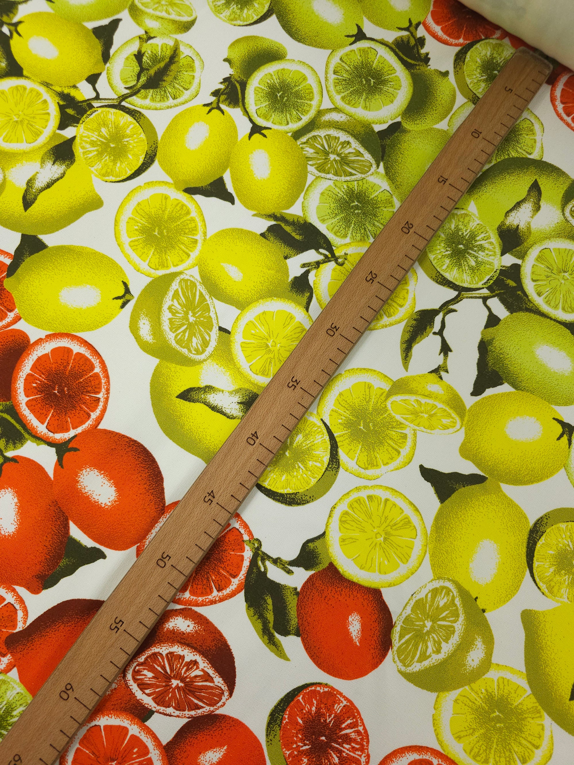 Citrus Fruit Gradient Cotton Twill