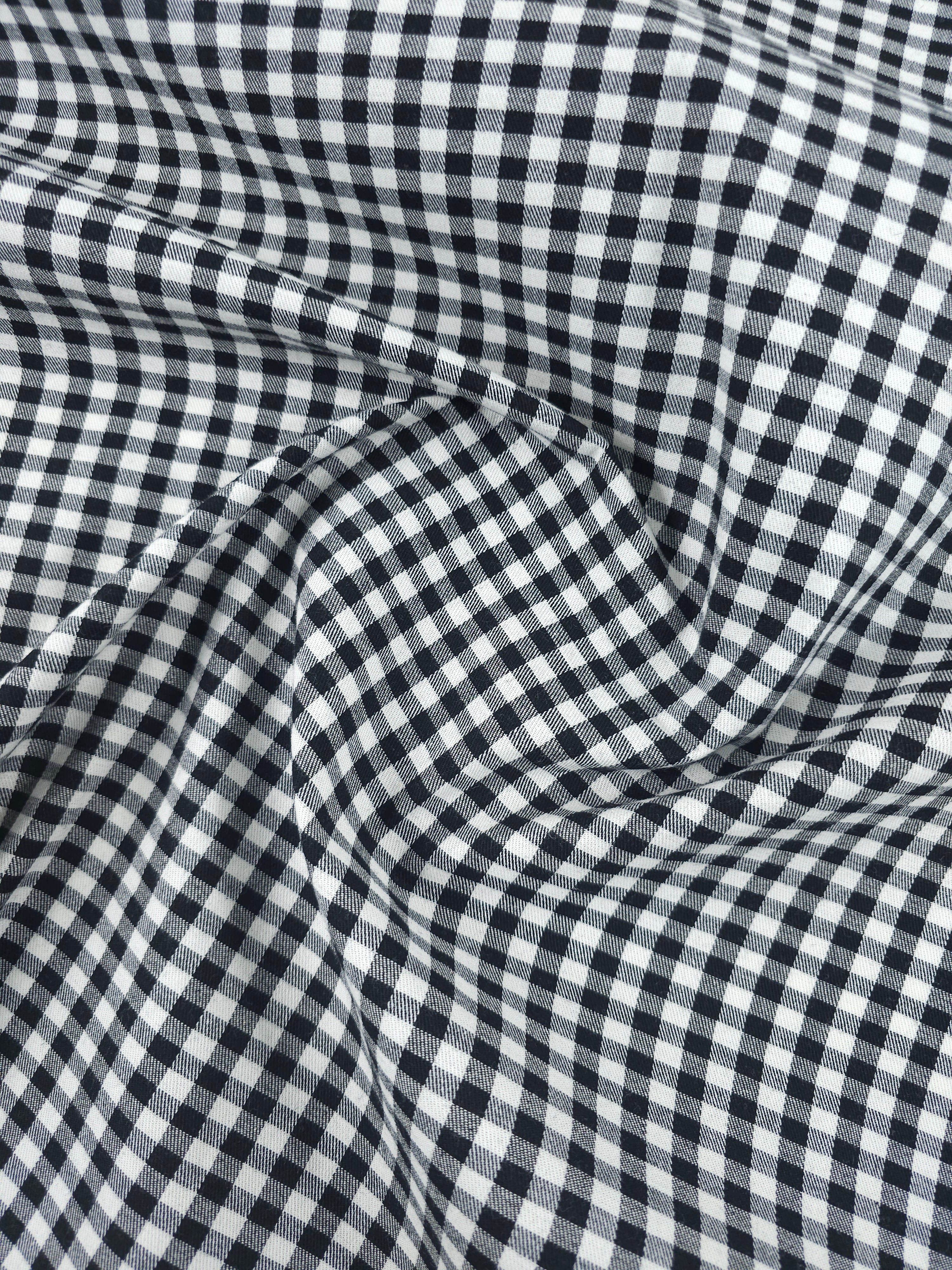 Black/White Gingham Denim