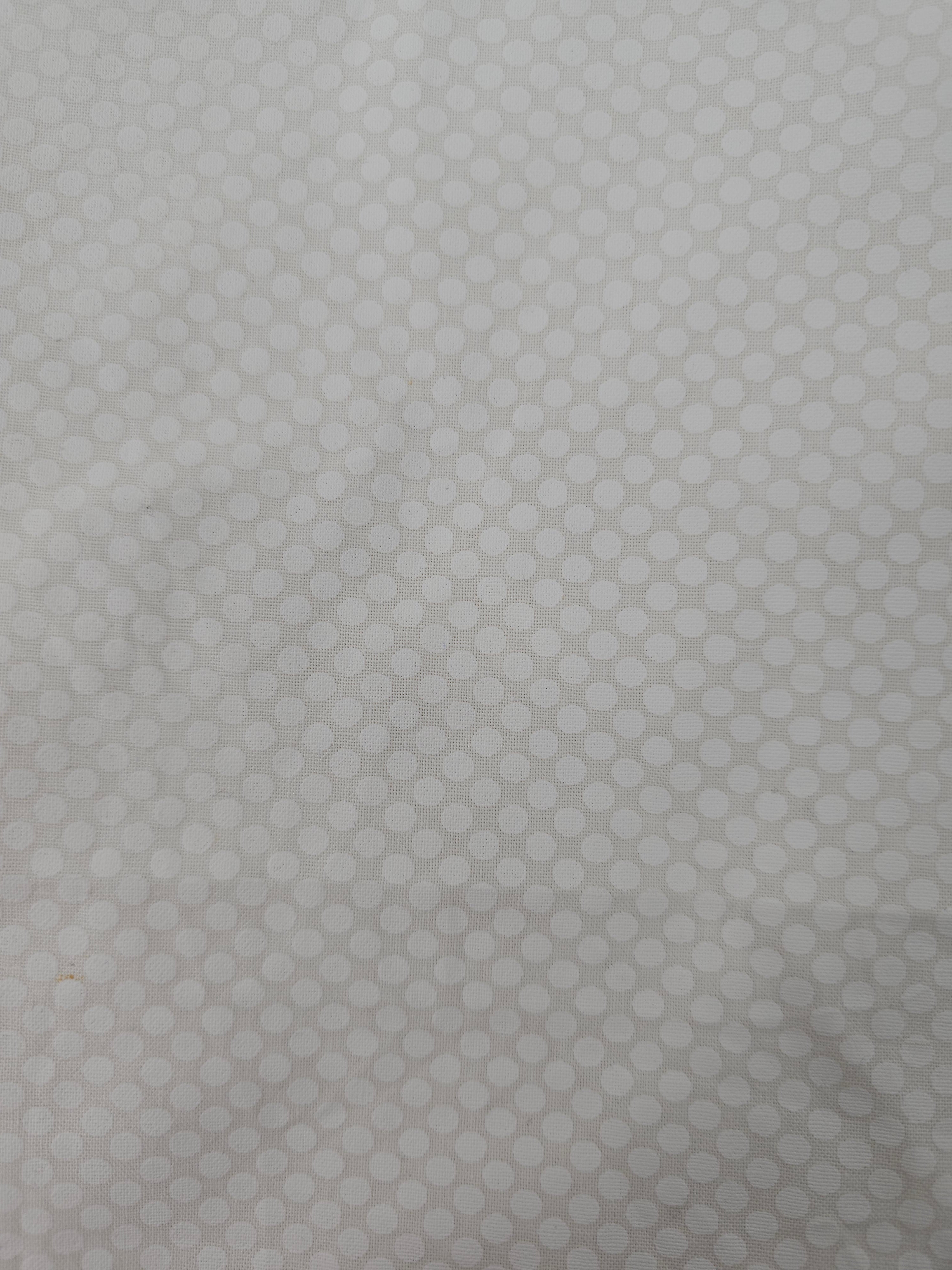 White on white spot Cotton- 1m piece