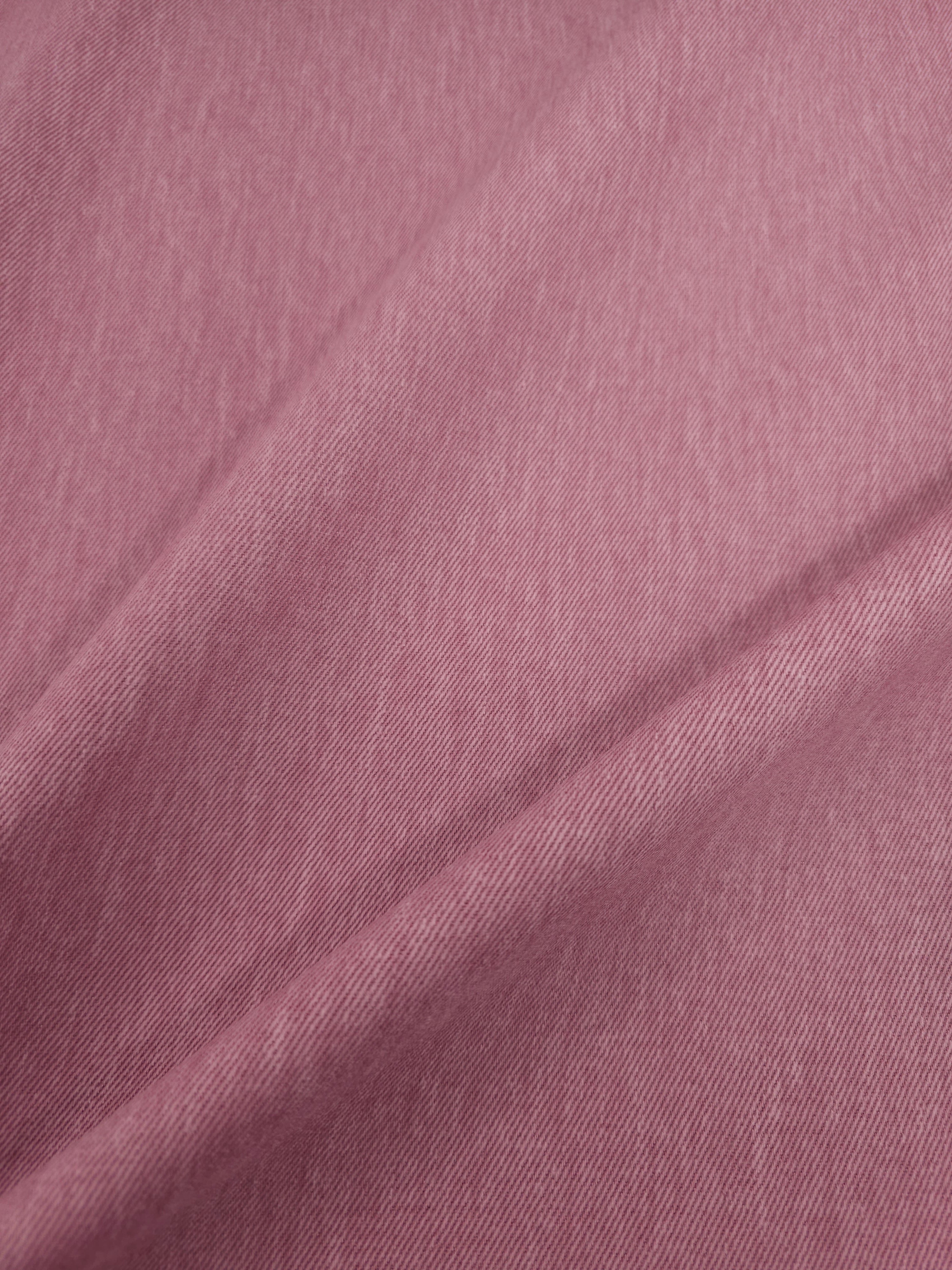 Light Mauve Washed Twill Denim