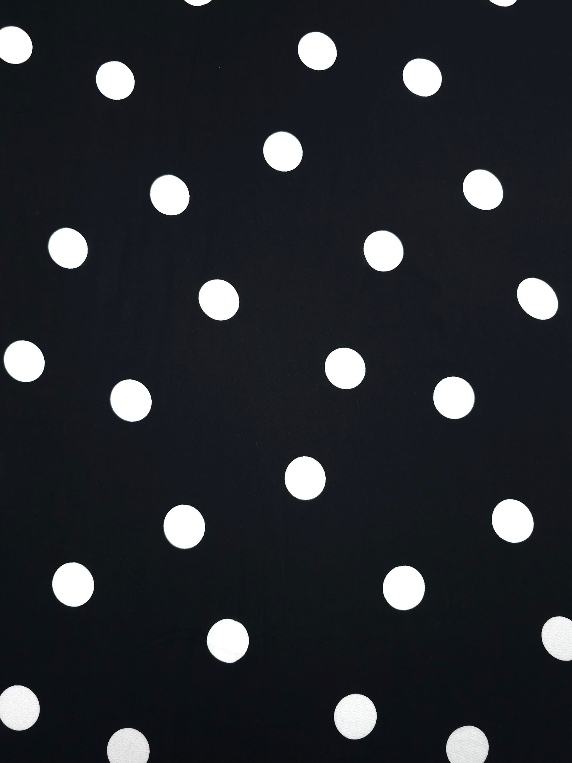 Black/White Polka Spot Viscose Challis