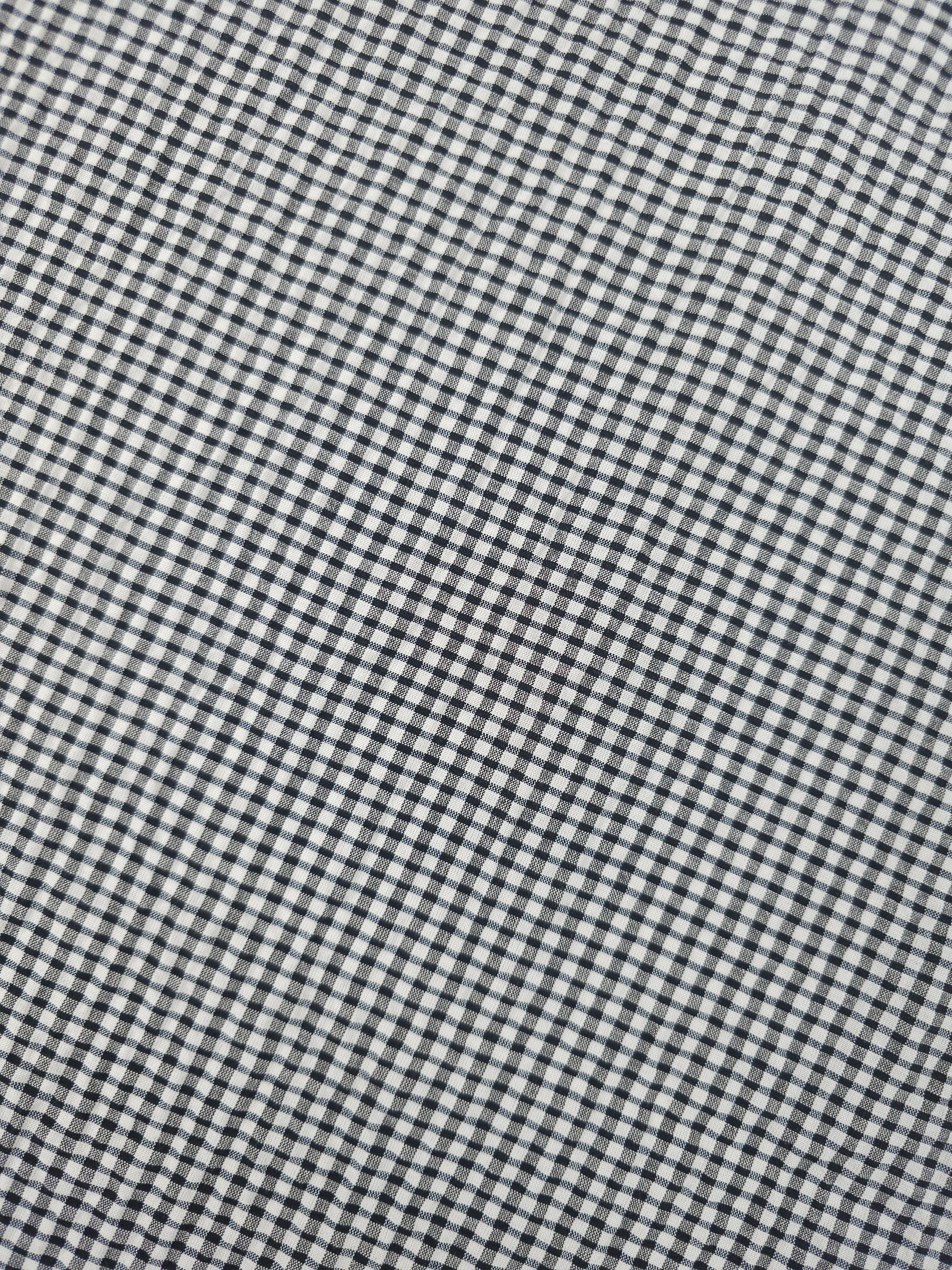 Black/White Mini Gingham Poly Cotton