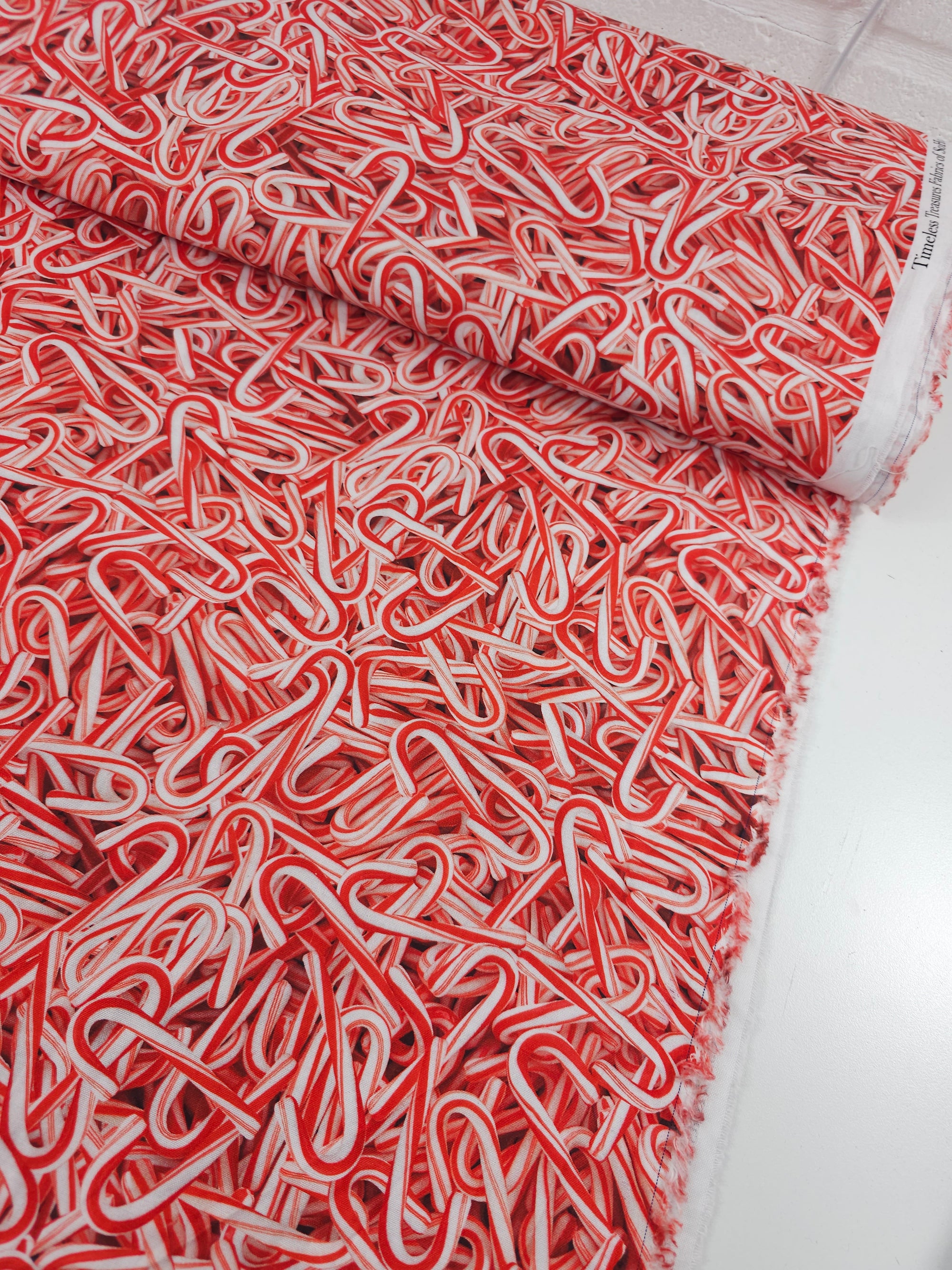 Red/White Candy Canes 100% Cotton