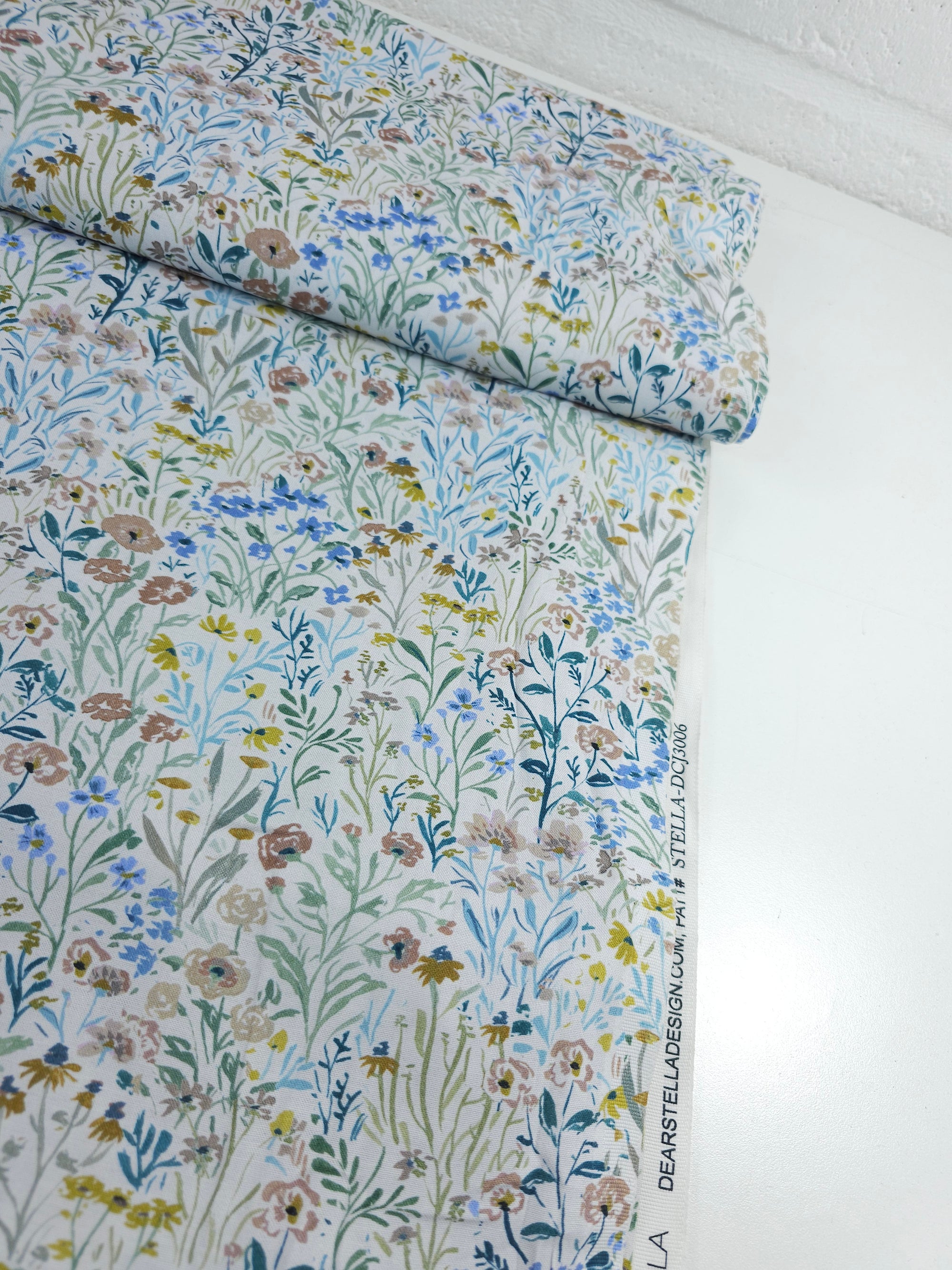 Muted Floral Meadow 100% Cotton