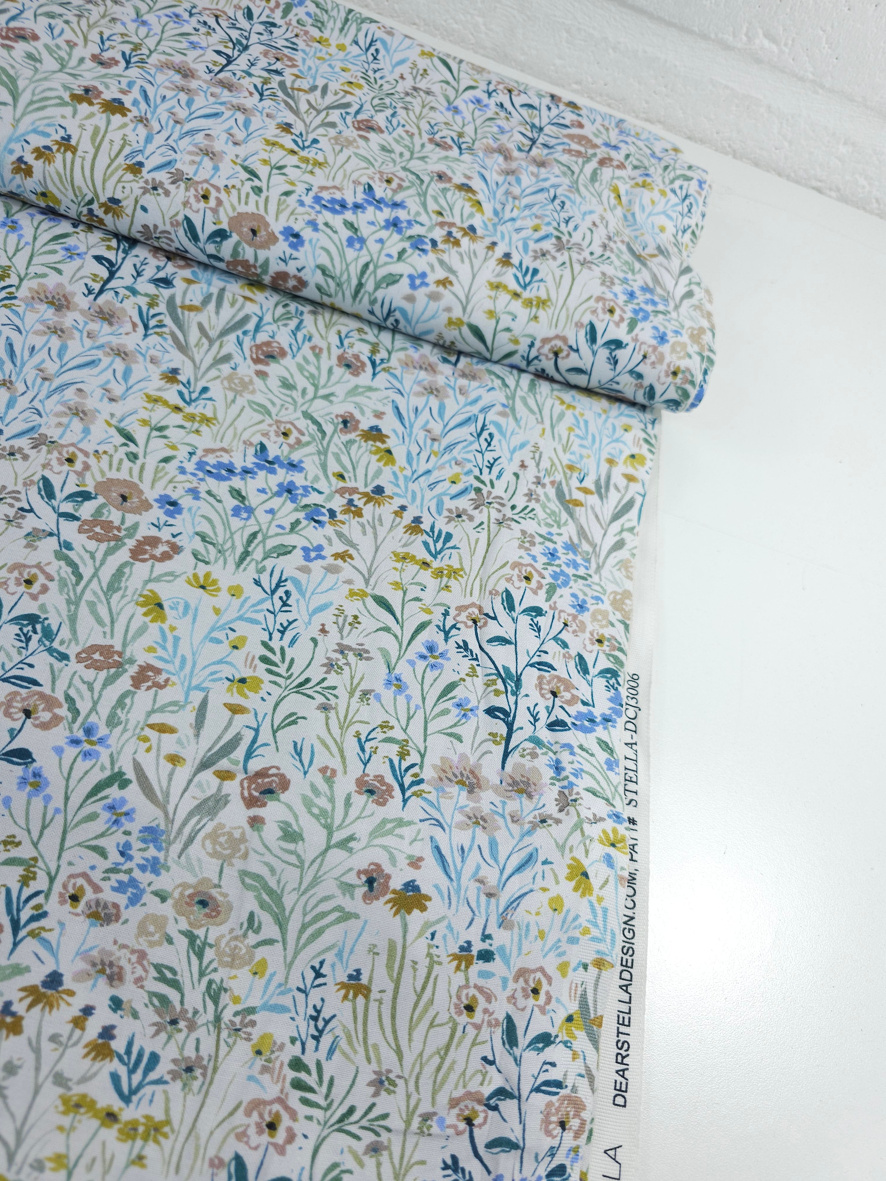 Muted Floral Meadow 100% Cotton