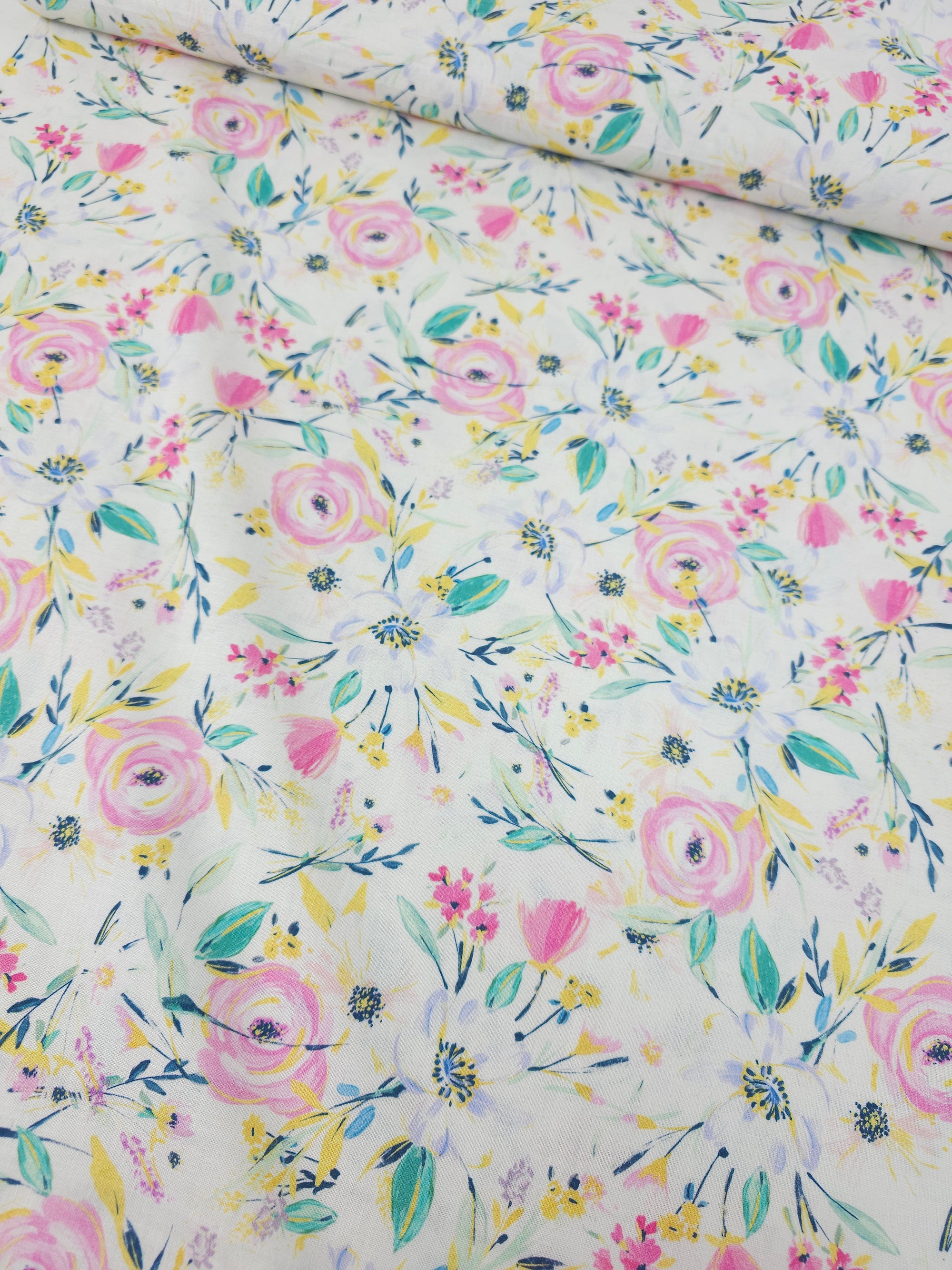 Spring Pastel Floral 100% Cotton