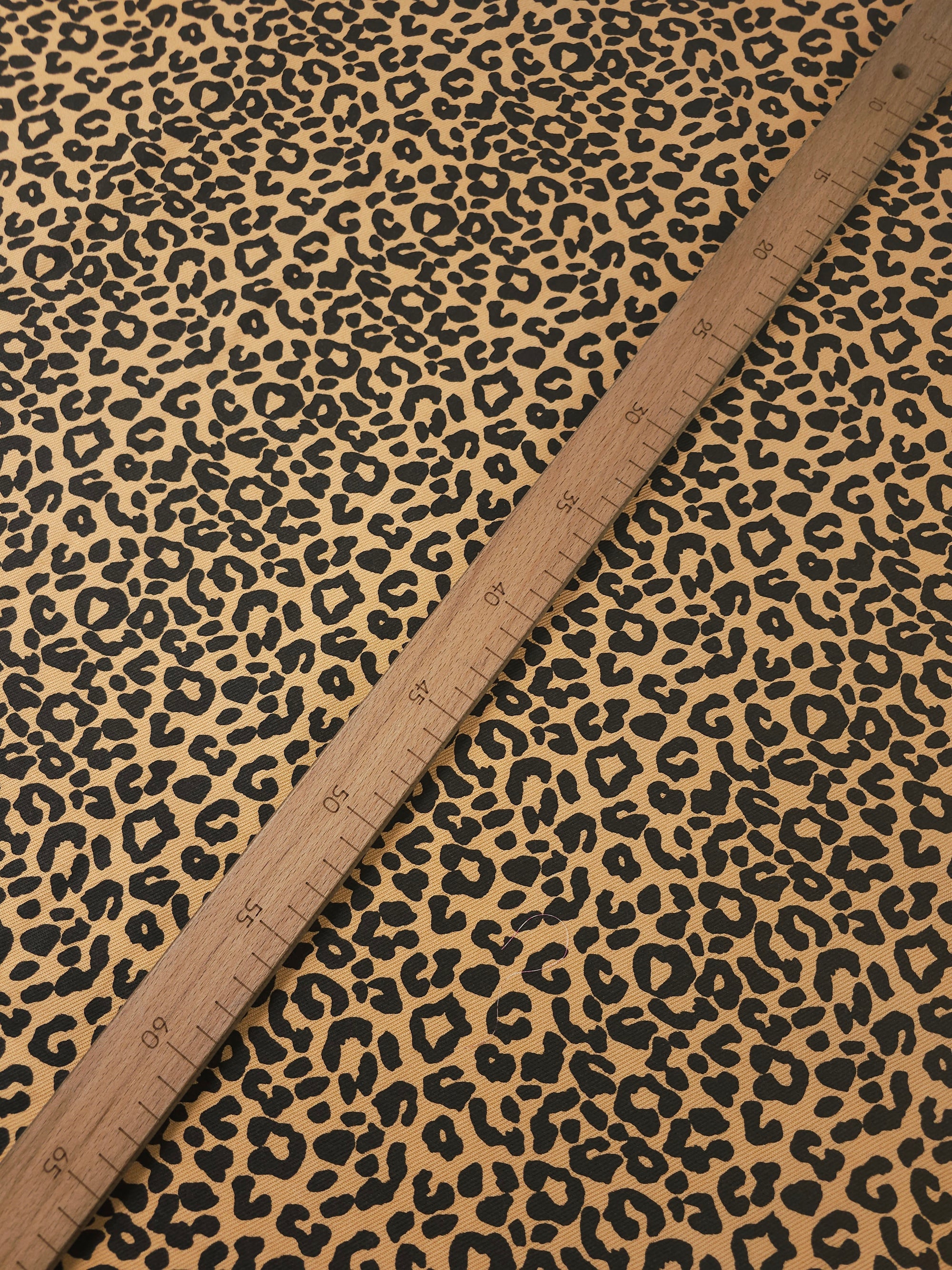 Muted Orange Leopard Denim