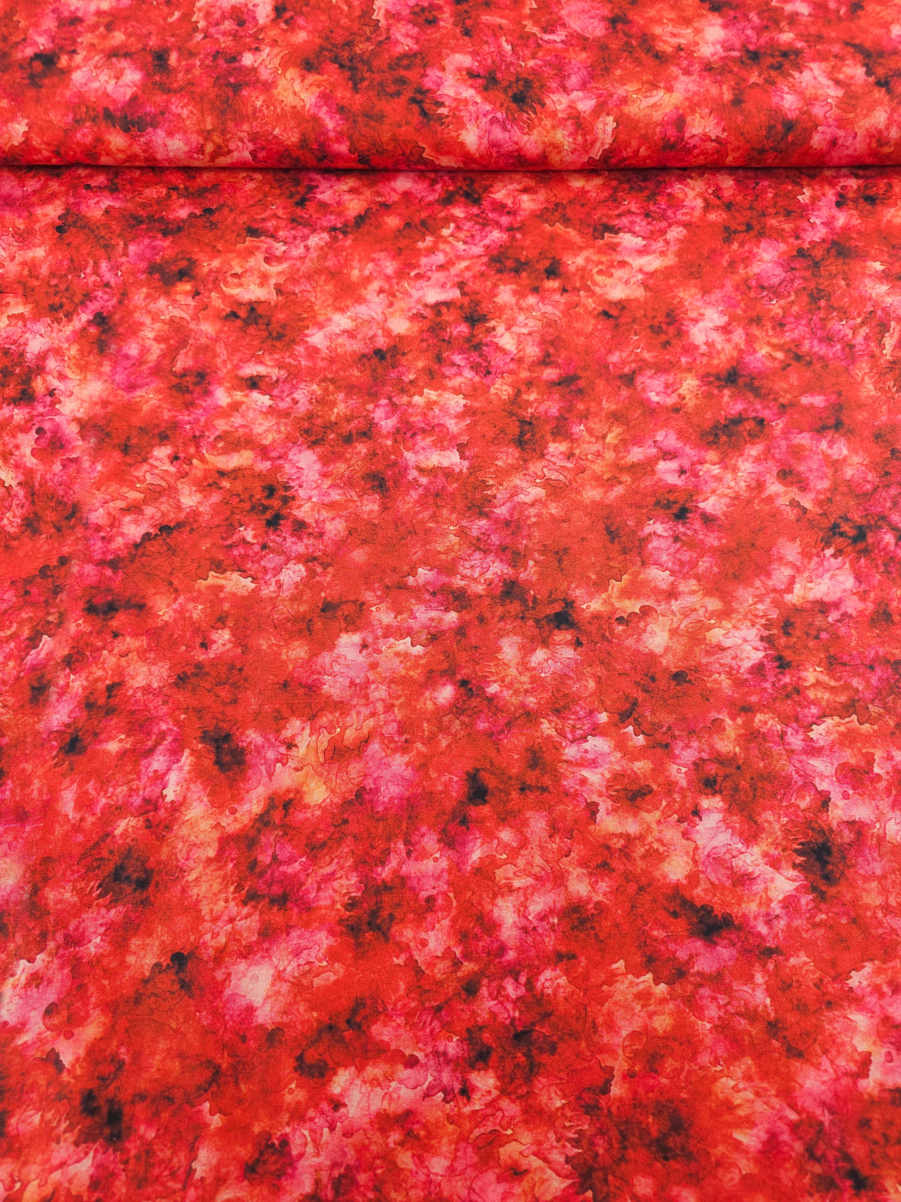 Red Iris Watercolour Smoke 100% Cotton 106" *EXTRA WIDE*