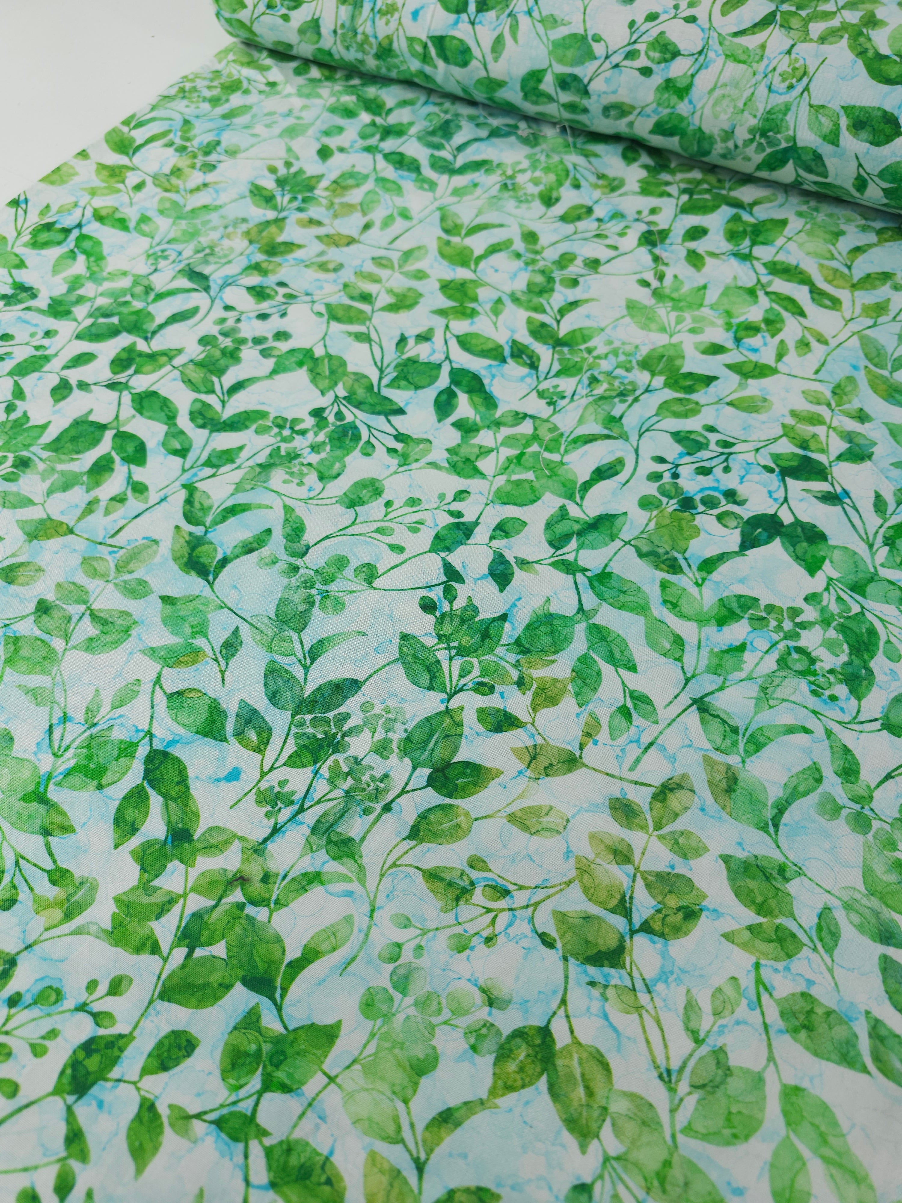 Green Concerto Leaf Vine 100% Cotton