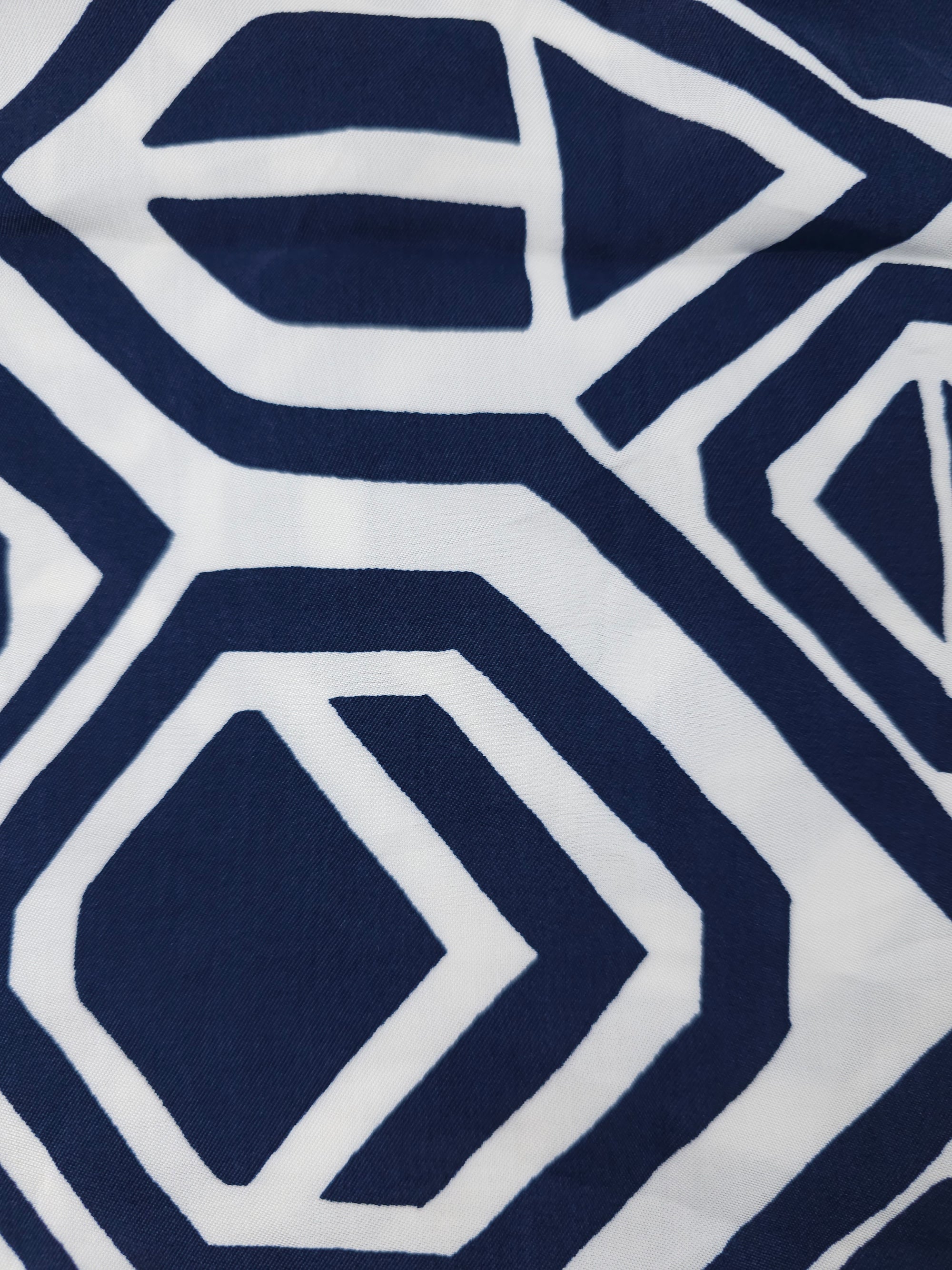 Black geometric Viscose- 1.8m piece
