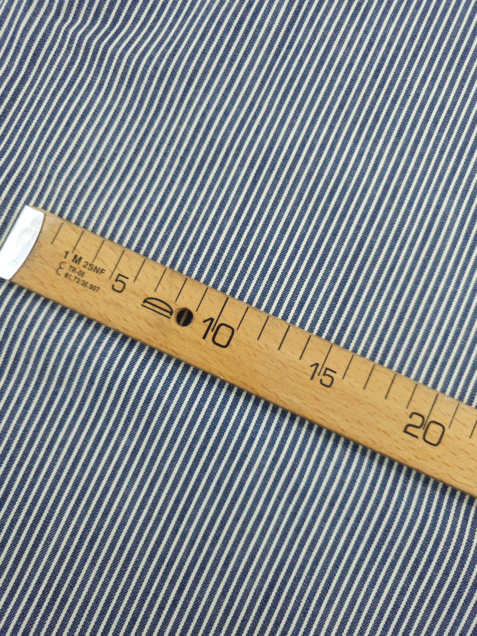 Blue/Ivory Stripe Denim