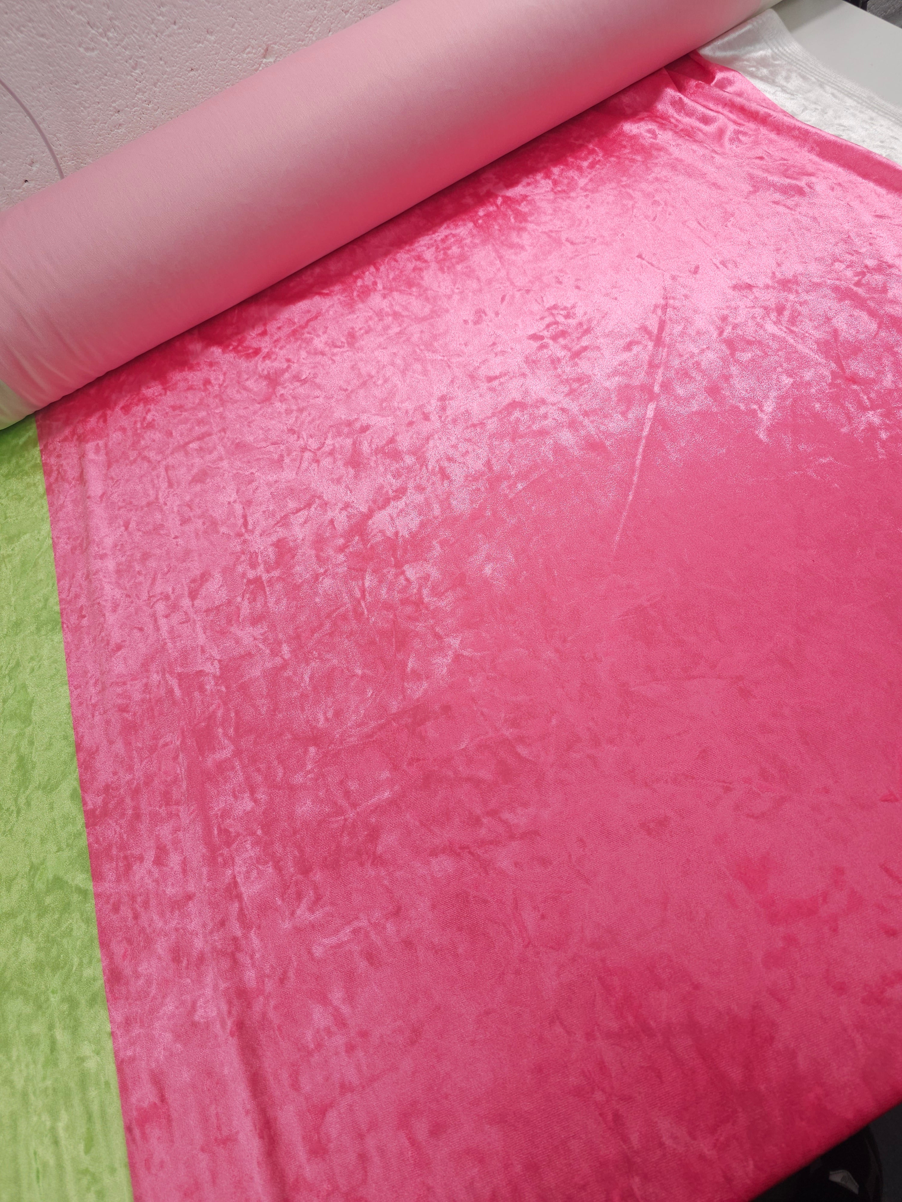 Lime/Pink Twin Block Crushed Velvet Jersey