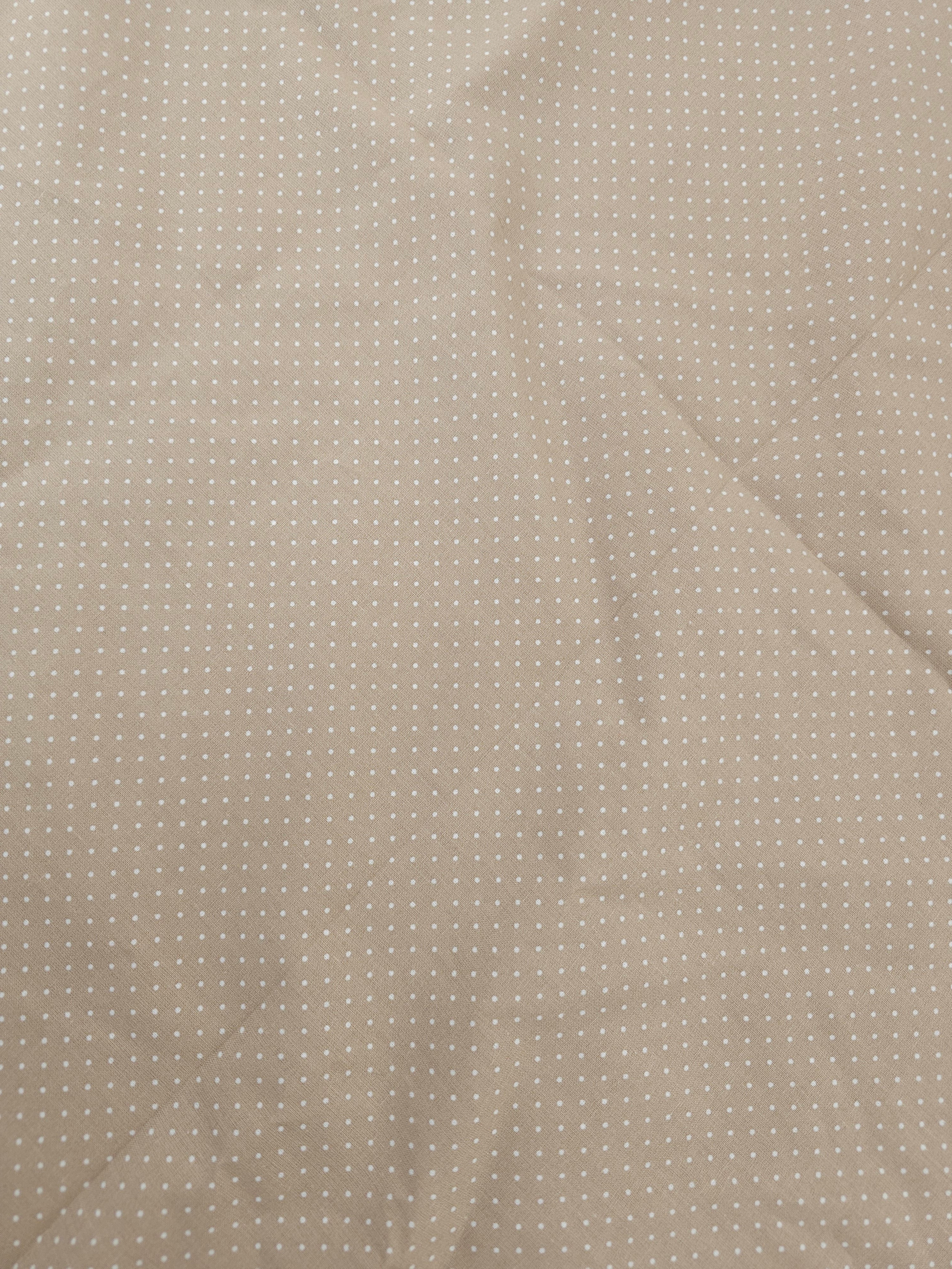 Beige polka dot Cotton- 2.6m piece