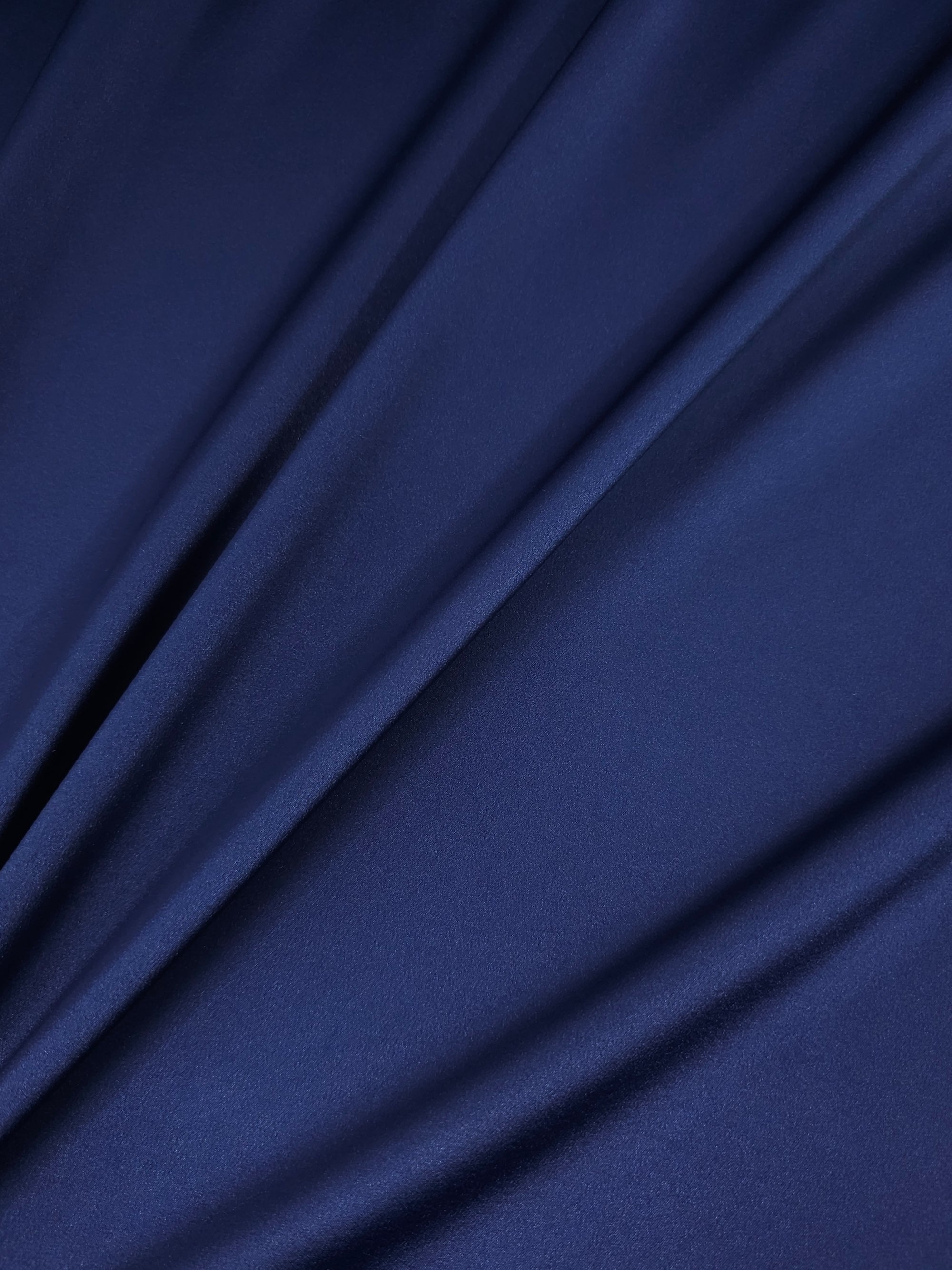 Navy Poly Satin