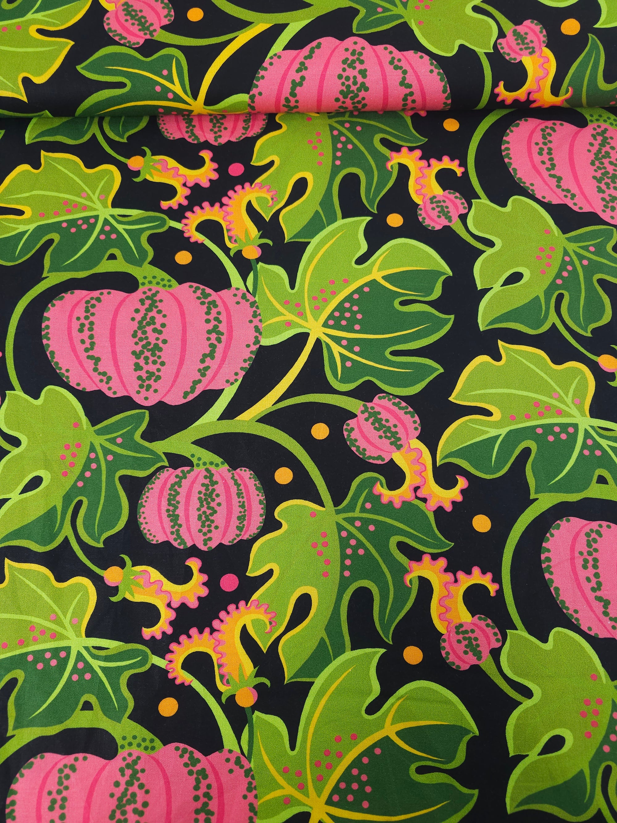 Abstract Pumpkin Patch 100% Cotton - Jane Sassaman x Free Spirit