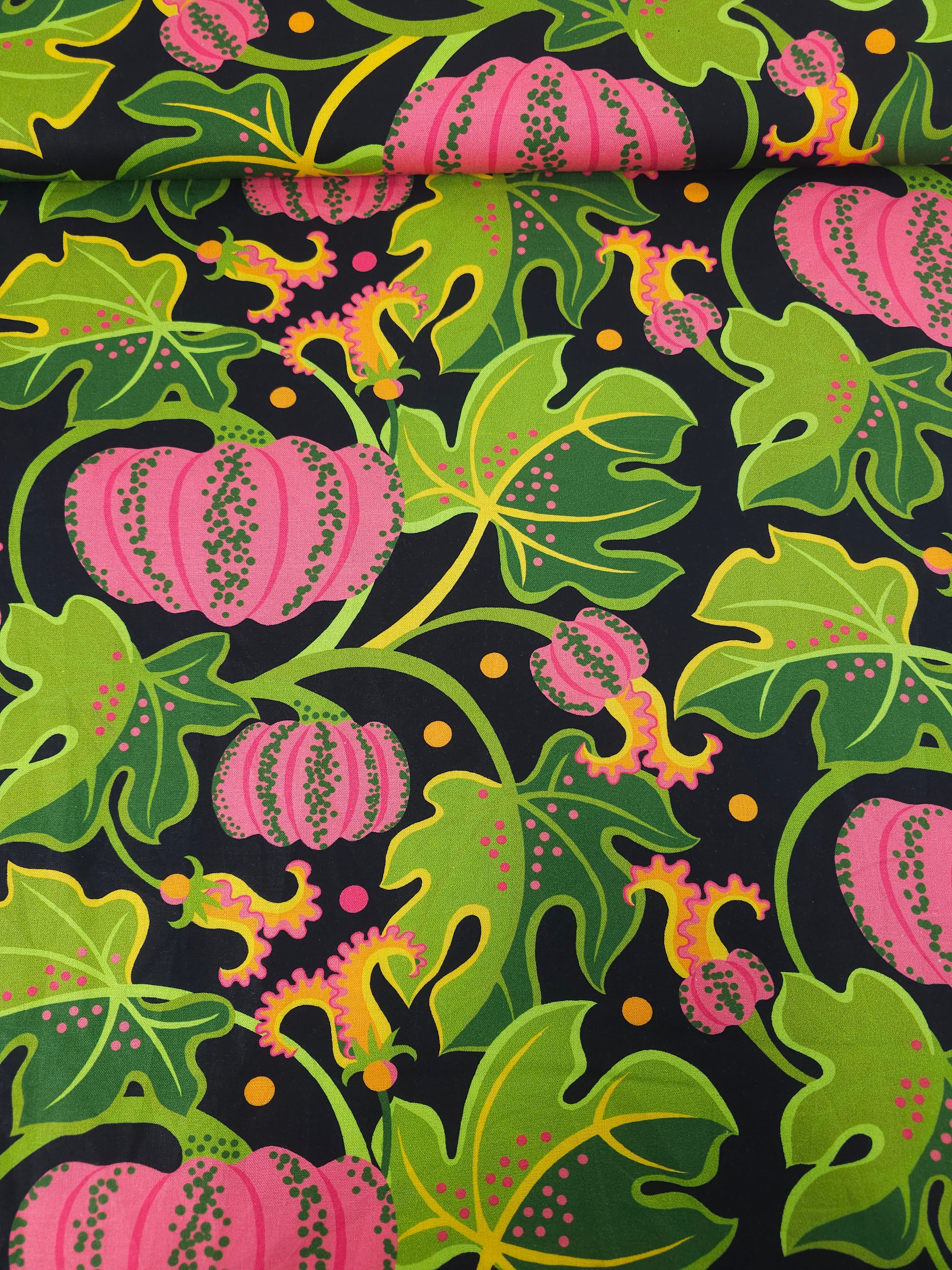 Abstract Pumpkin Patch 100% Cotton - Jane Sassaman x Free Spirit