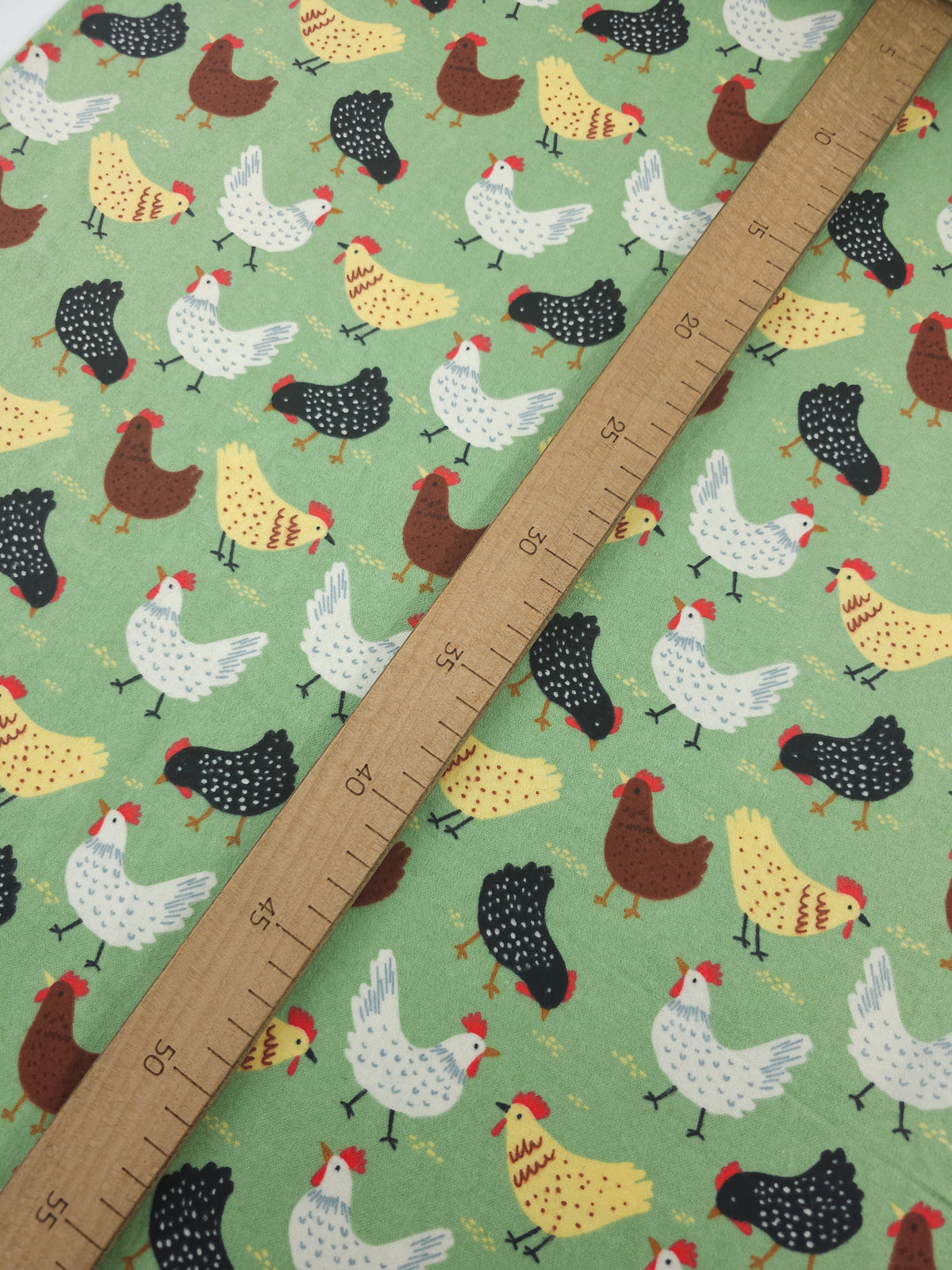 Rooster Field Lightweight Flannel Cotton