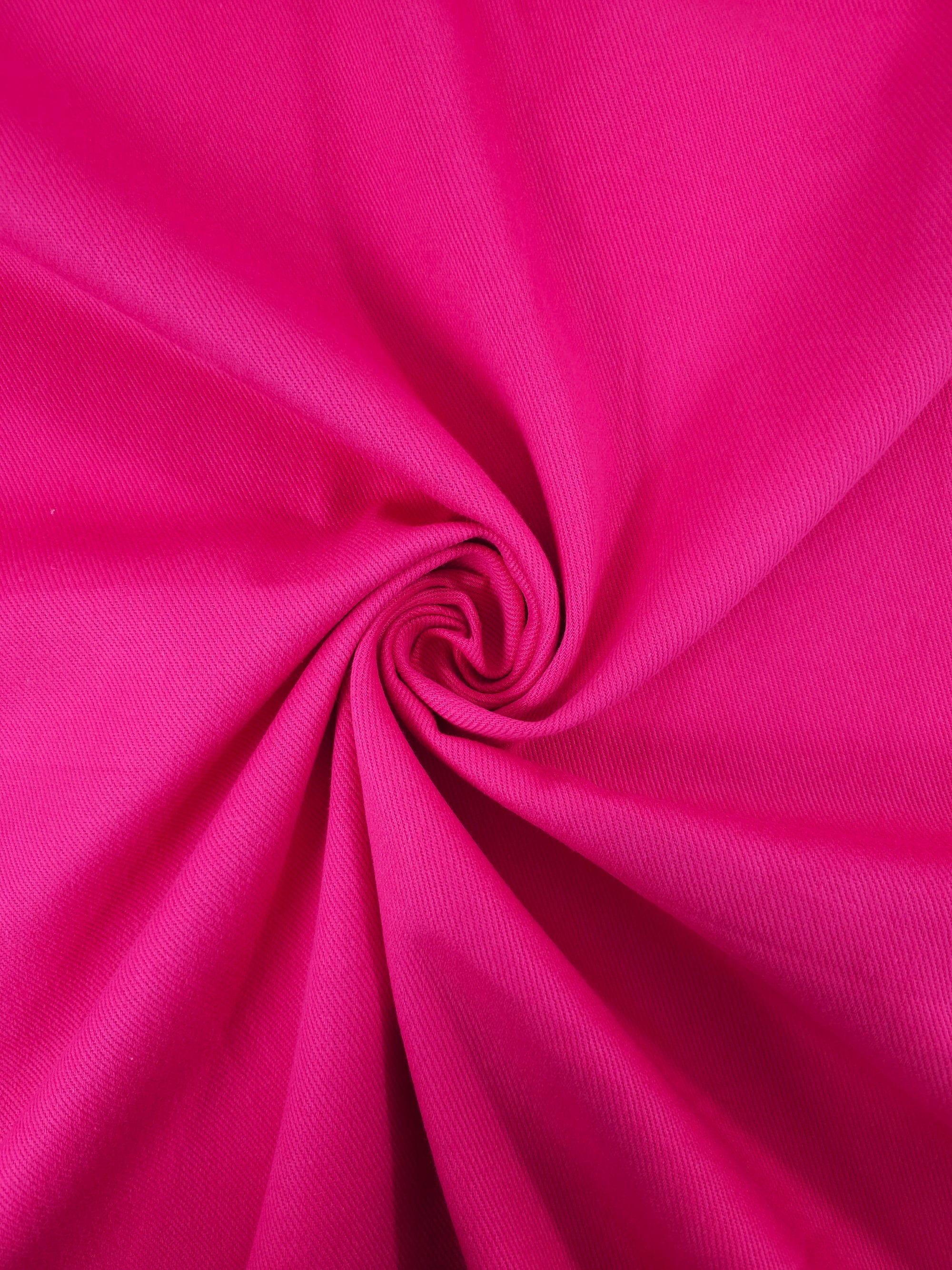Hot Pink Twill Denim