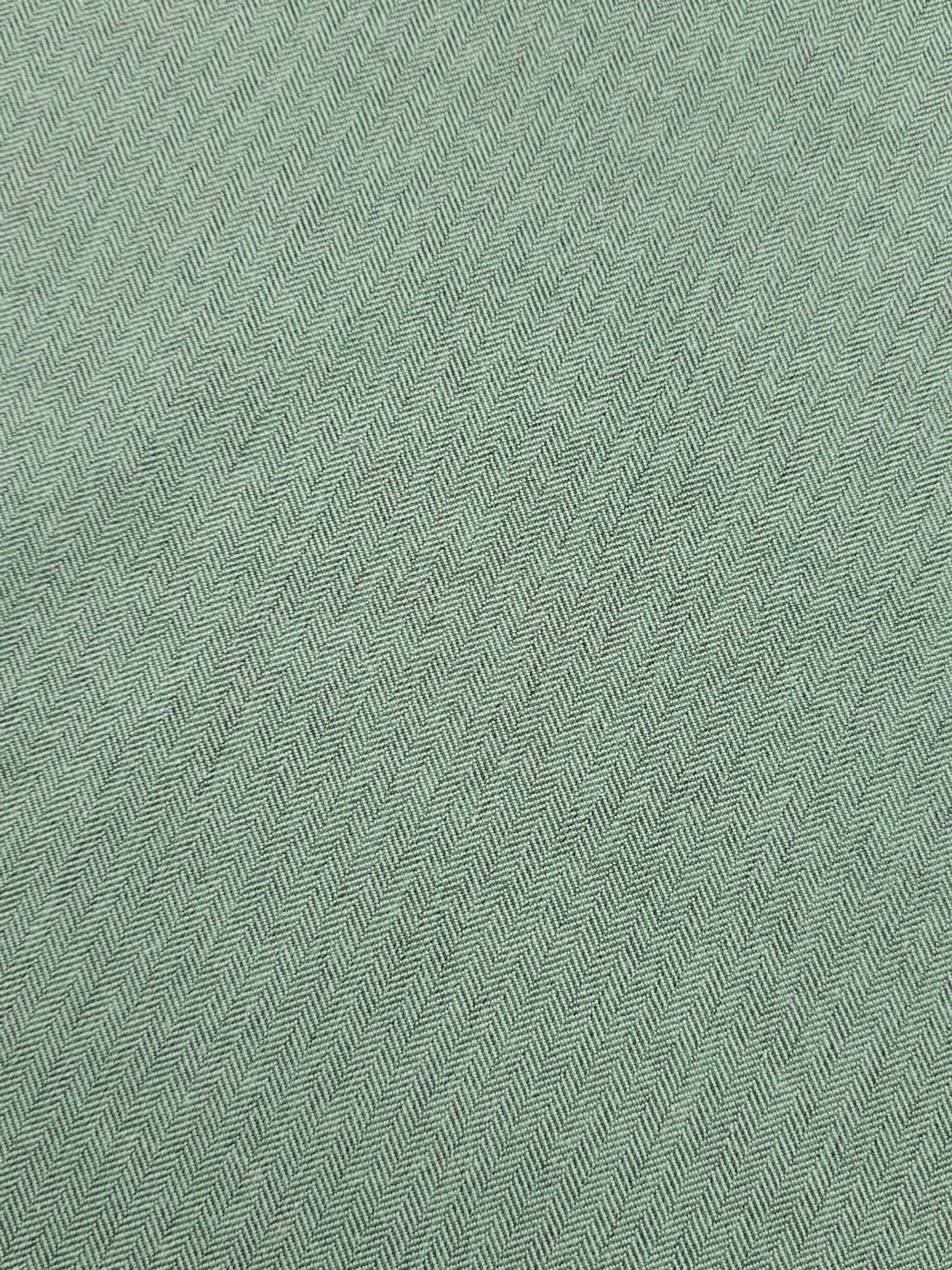 Mint Green Herringbone Chambray