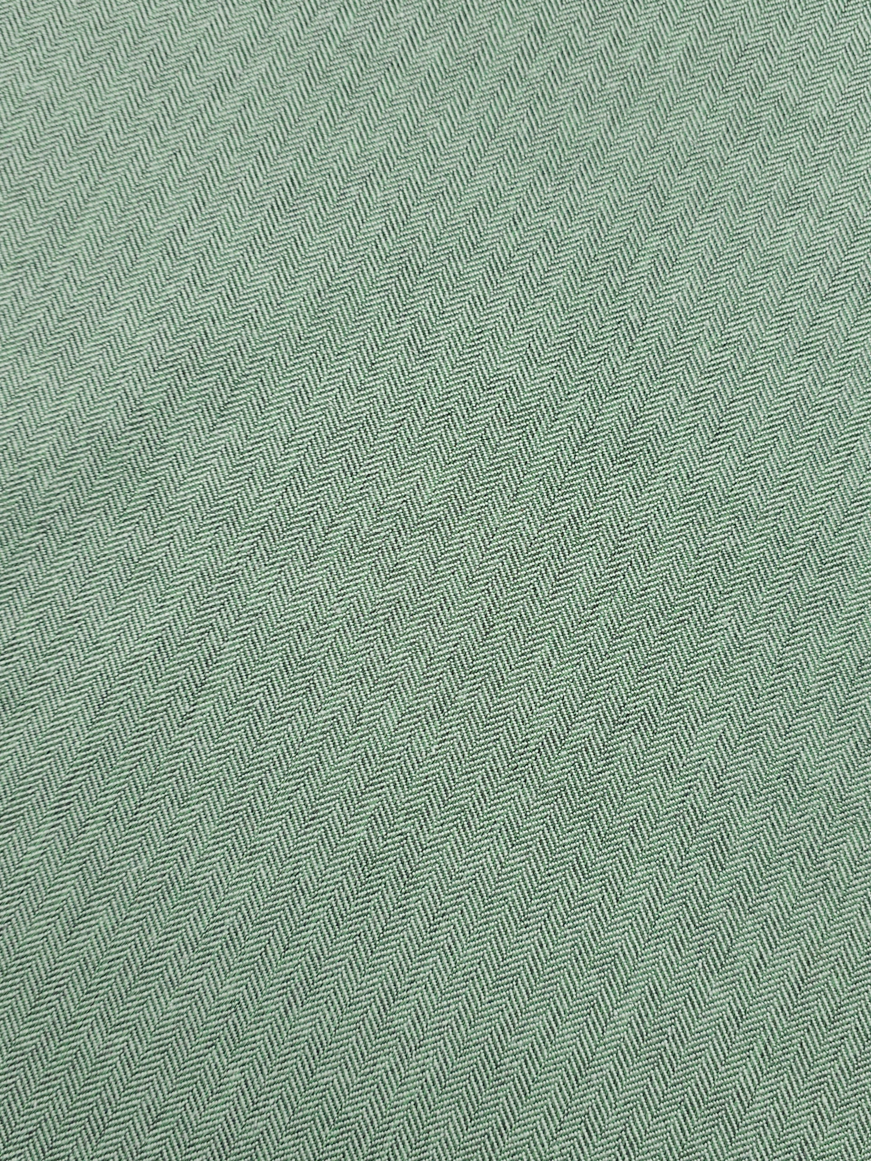 Mint Green Herringbone Chambray