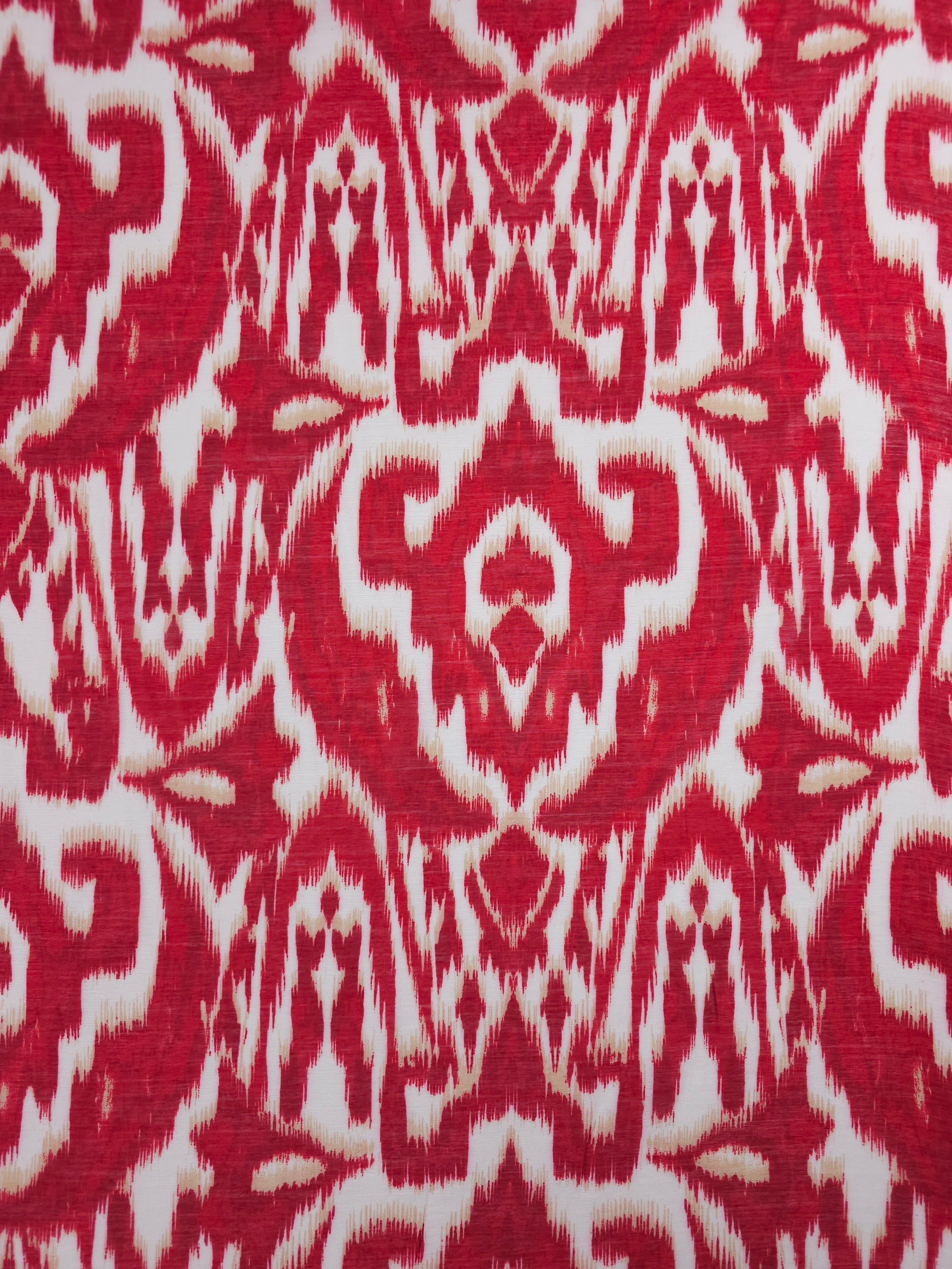 Red Blur Damask Viscose Voile