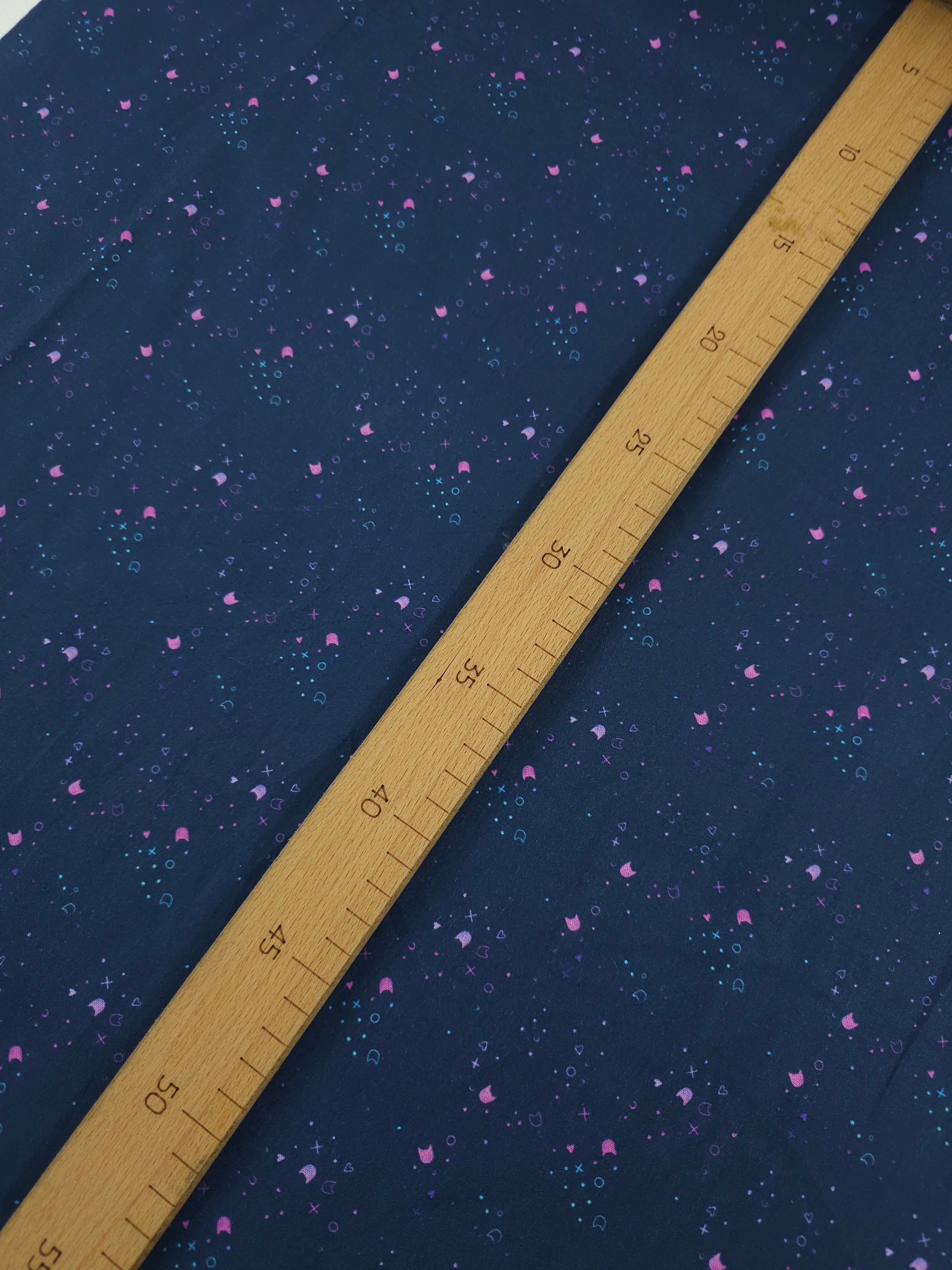 Petrol Navy Kitty Litter 100% Cotton - Pammie Jane