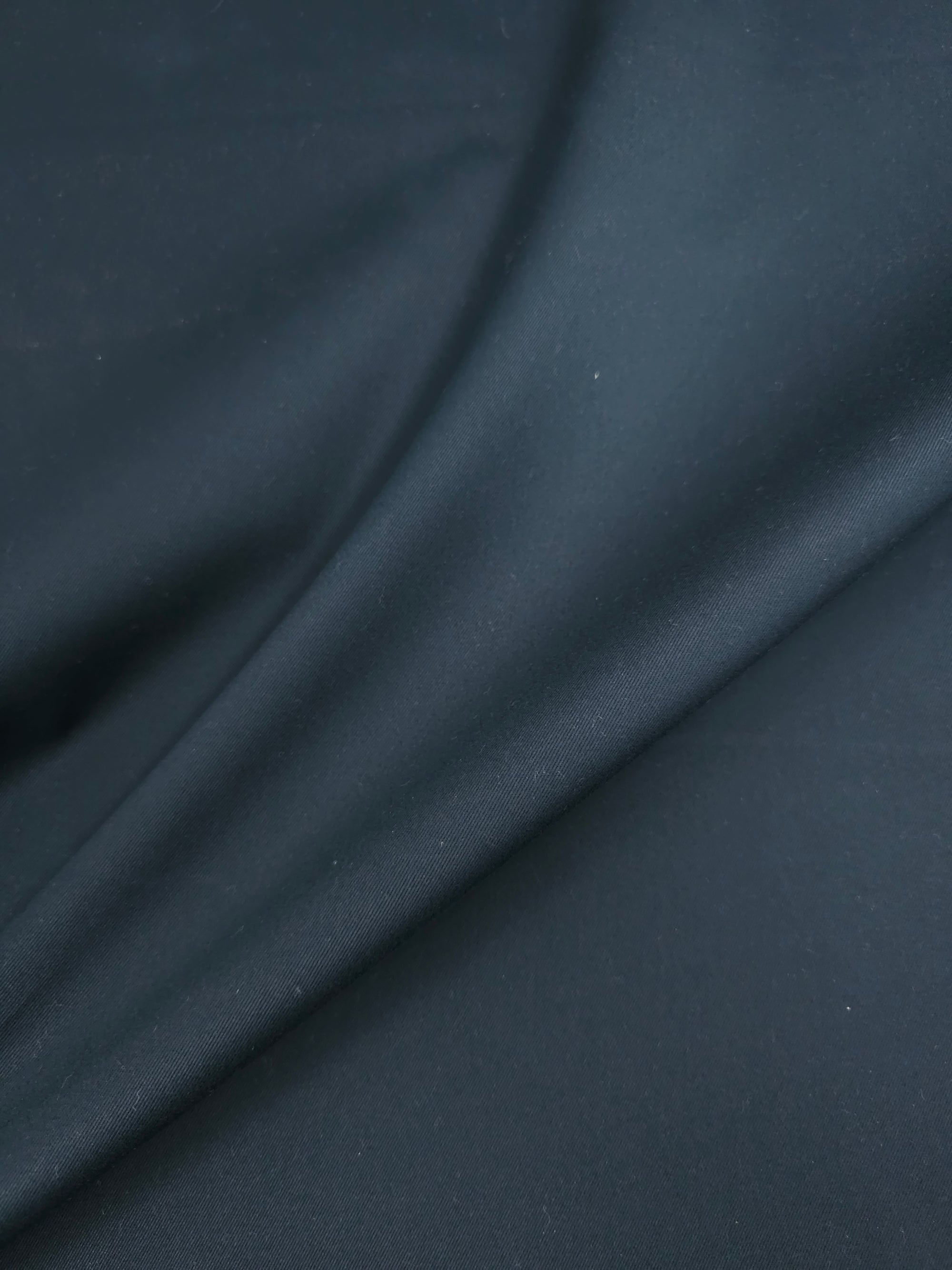 Black Mediumweight Cotton Sateen Twill