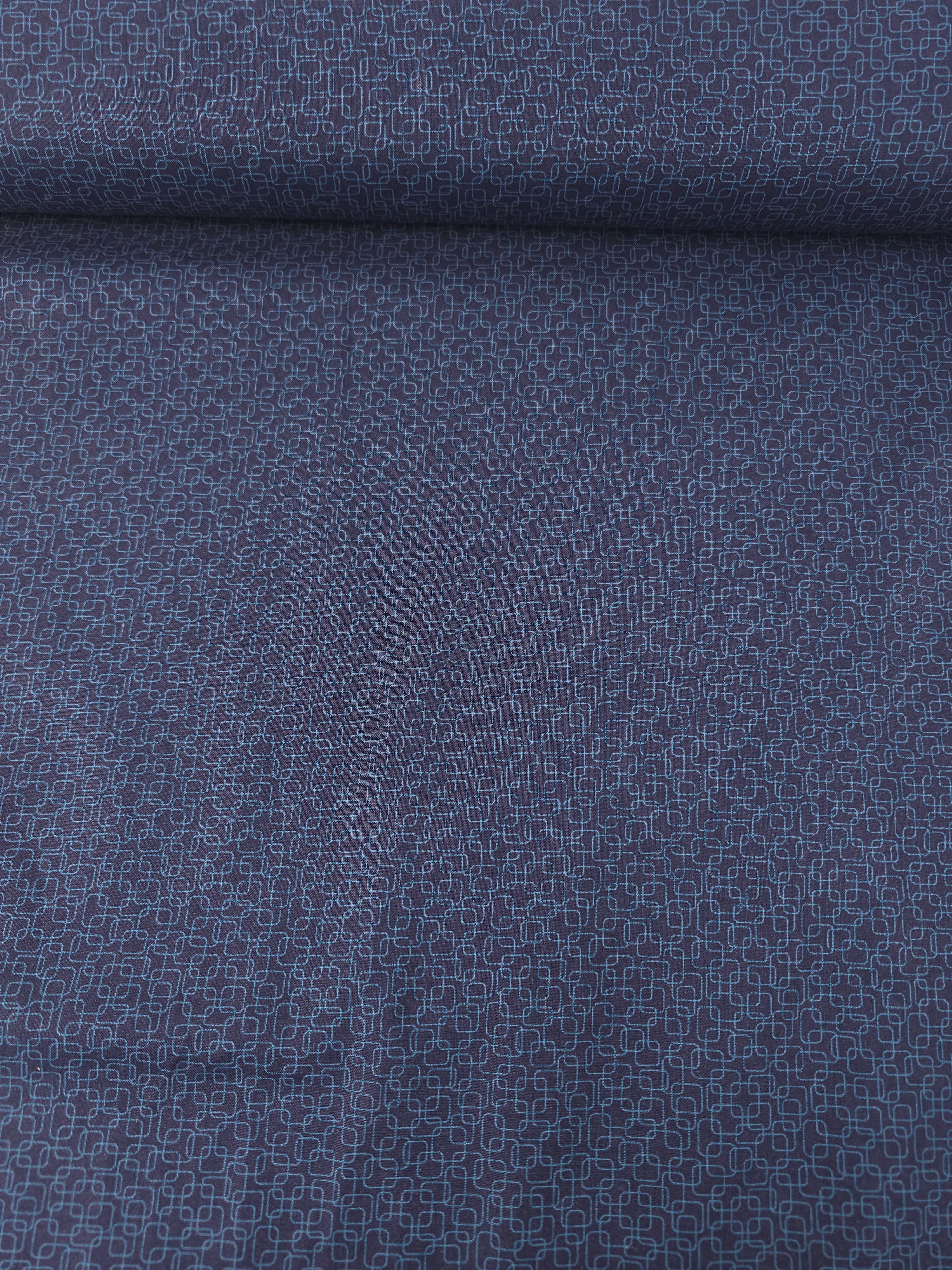 Indigo Navy Square Link 100% Cotton