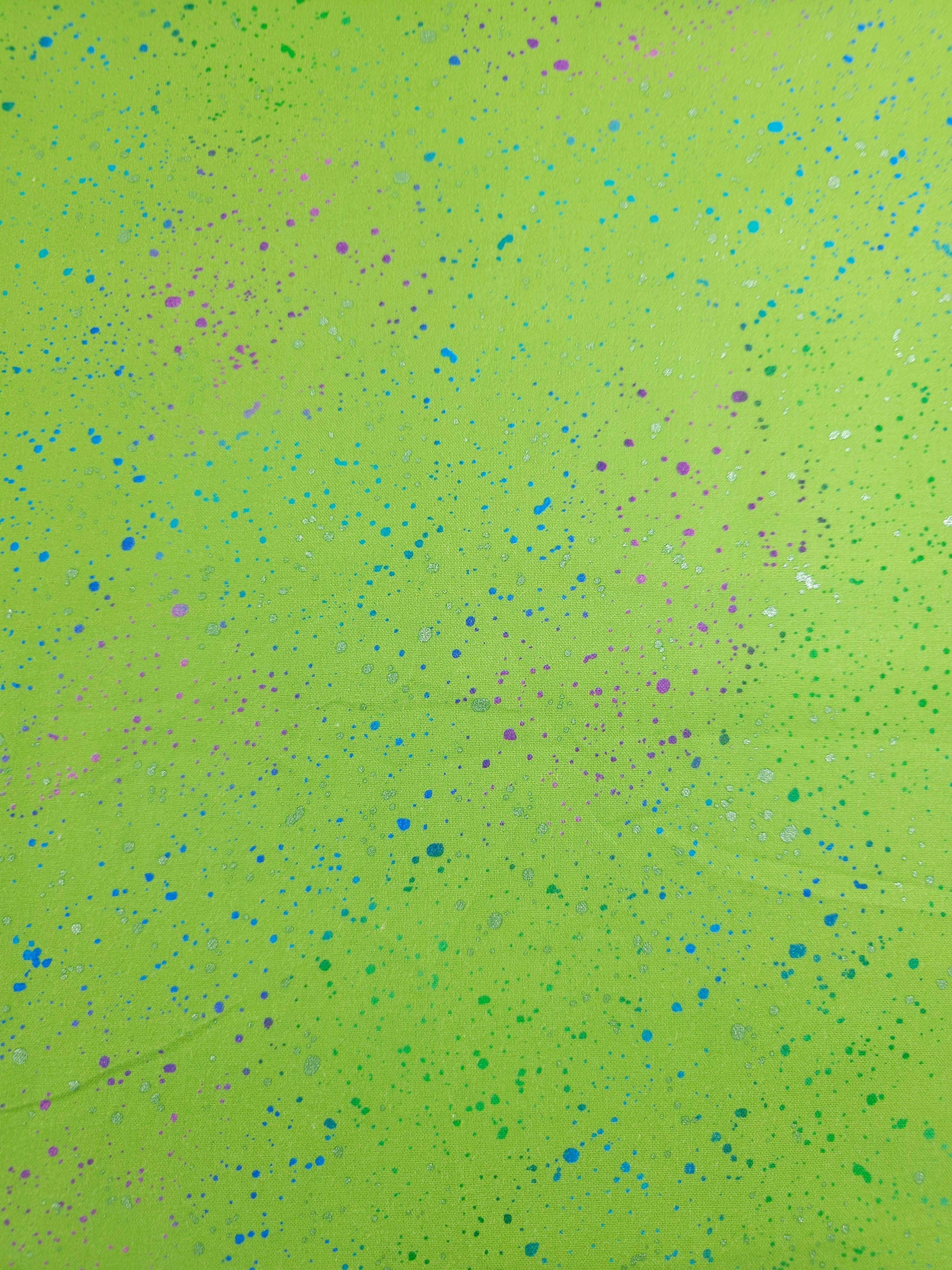 Light Green/Multi Speckle 100% Cotton - Benartex