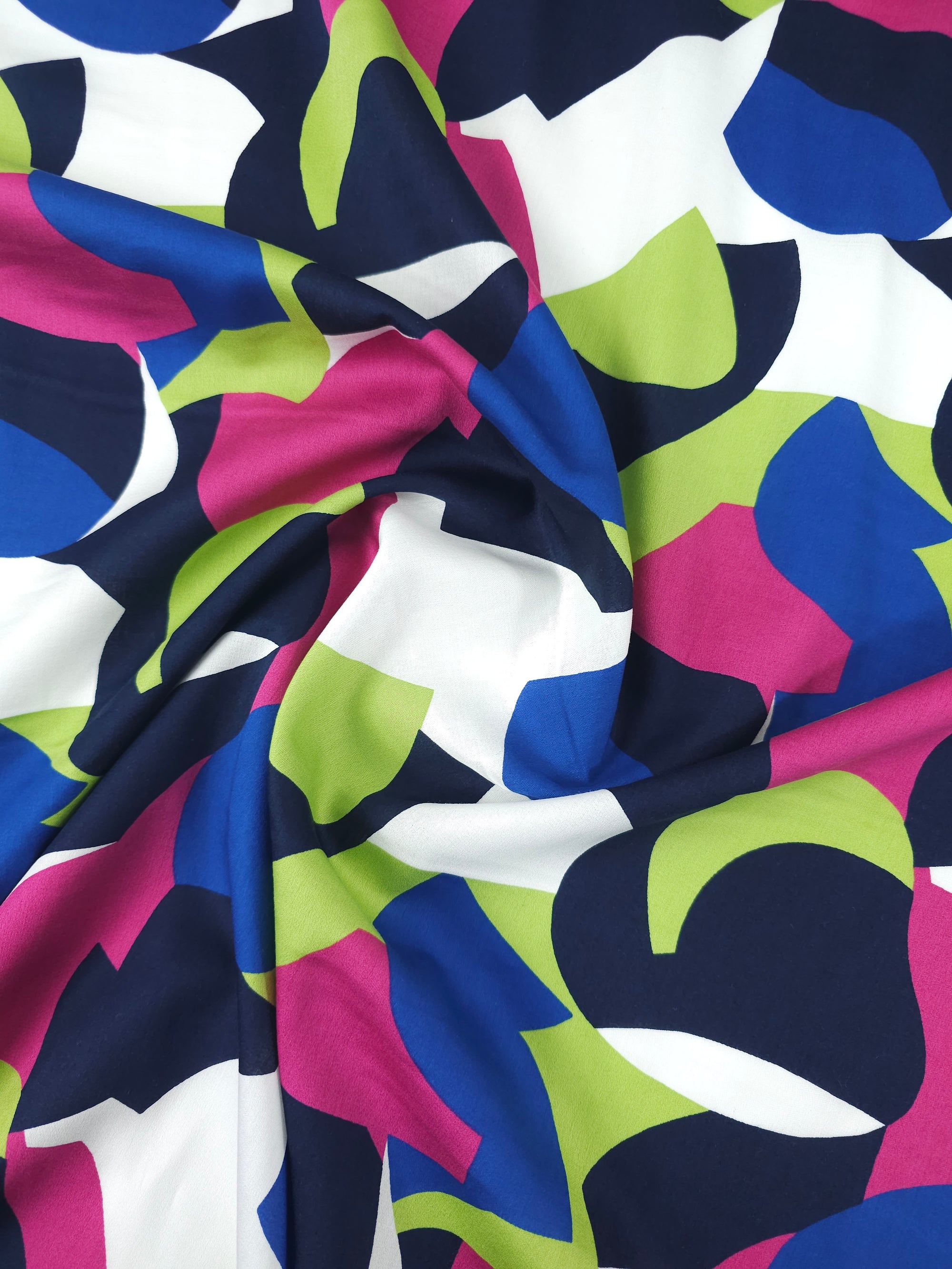 Abstract Funky Shapes Lightweight Cotton