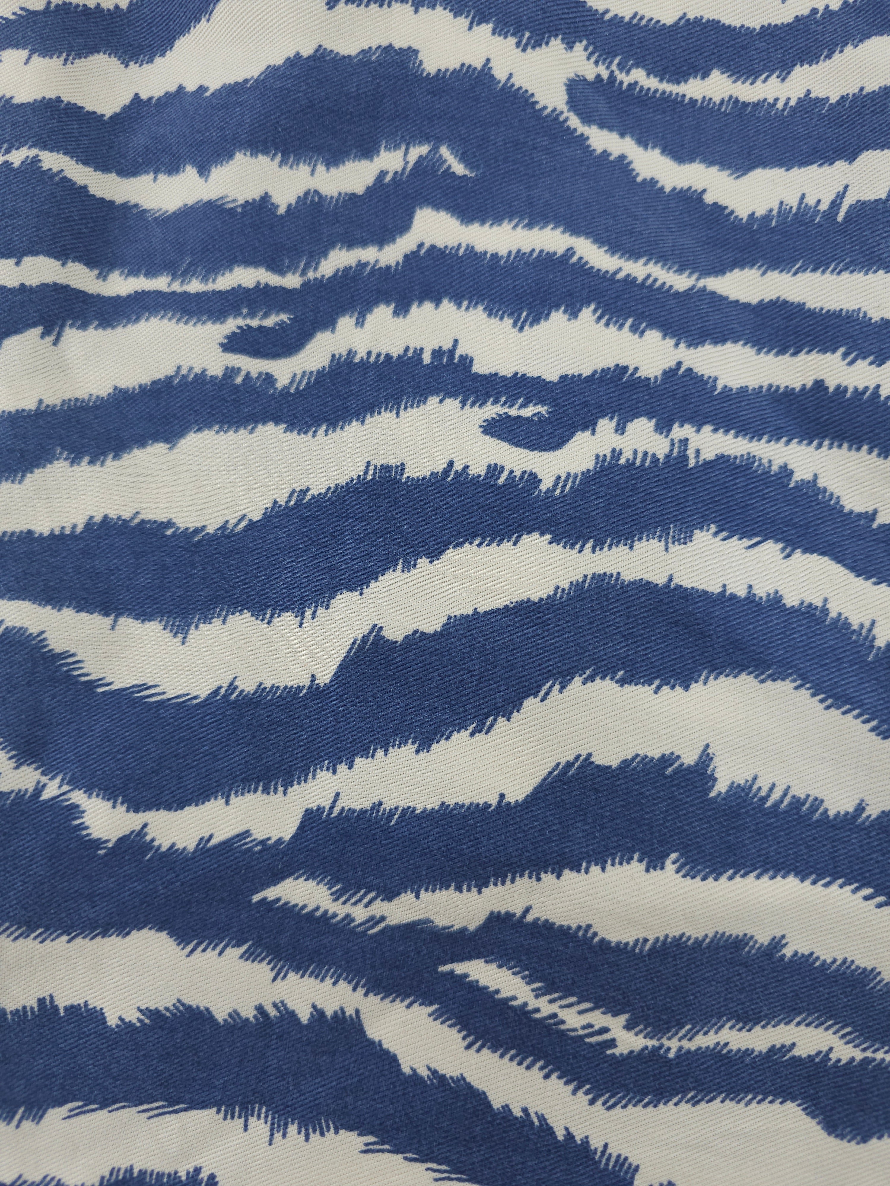Dusty blue zebra Viscose- 1.6m piece