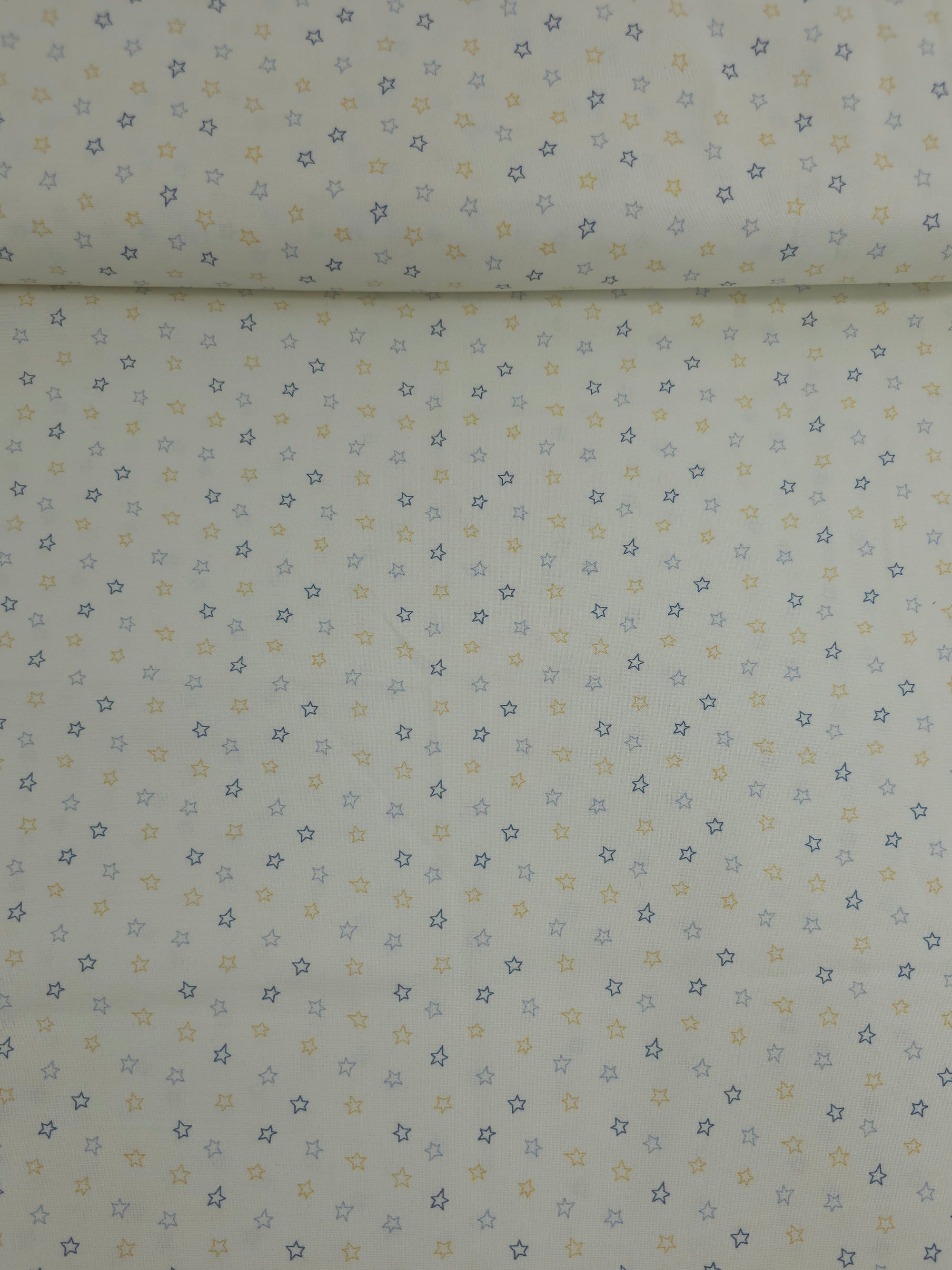 Cream Ditsy Stars 100% Cotton