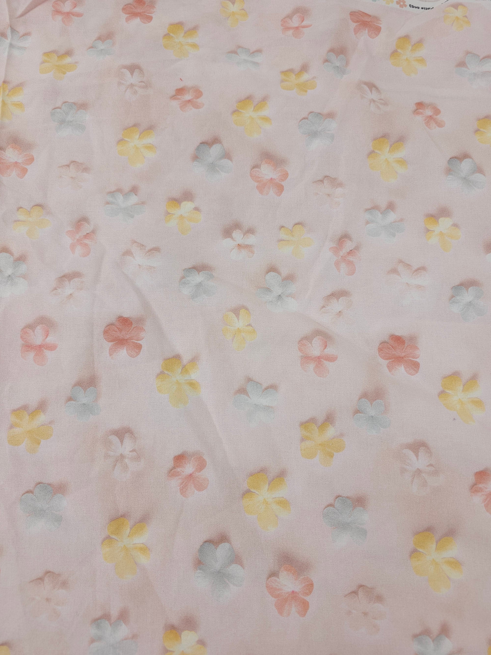 Pastel flower Cotton- 1.5m piece